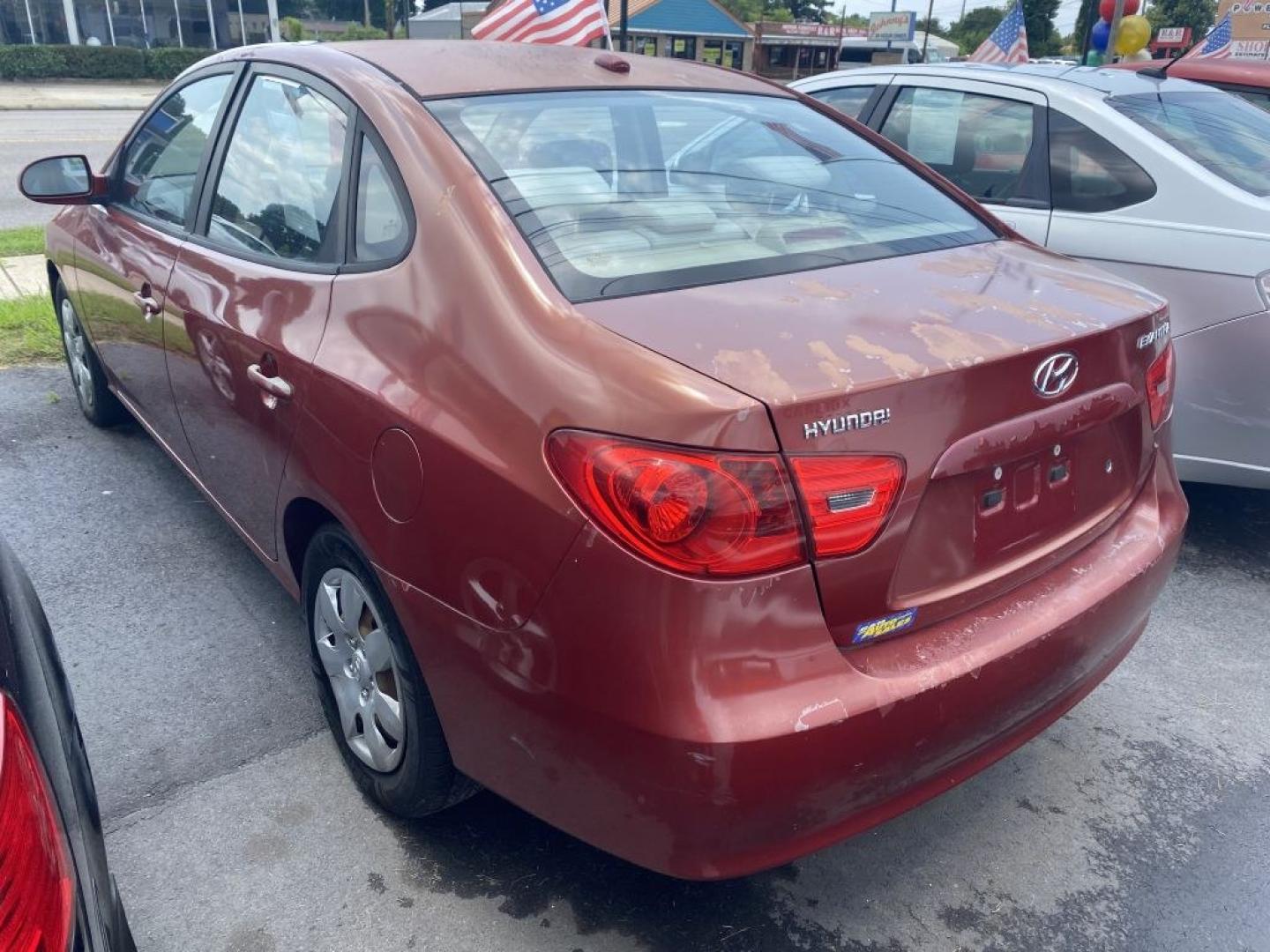 2008 RED HYUNDAI ELANTRA GLS (KMHDU46D08U) with an 2.0L engine, Automatic transmission, located at 930 E Little Creek Road, Norfolk, VA, 23518, (757) 588-0420, 36.915051, -76.244408- Photo#3