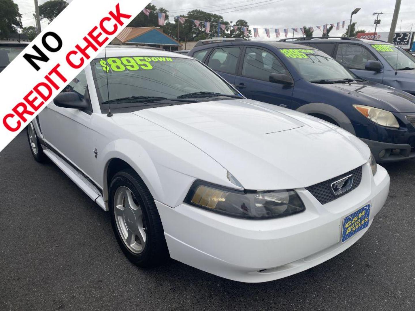 2003 WHITE FORD MUSTANG (1FAFP40453F) with an 3.8L engine, Automatic transmission, located at 930 E Little Creek Road, Norfolk, VA, 23518, (757) 588-0420, 36.915051, -76.244408 - Photo#0