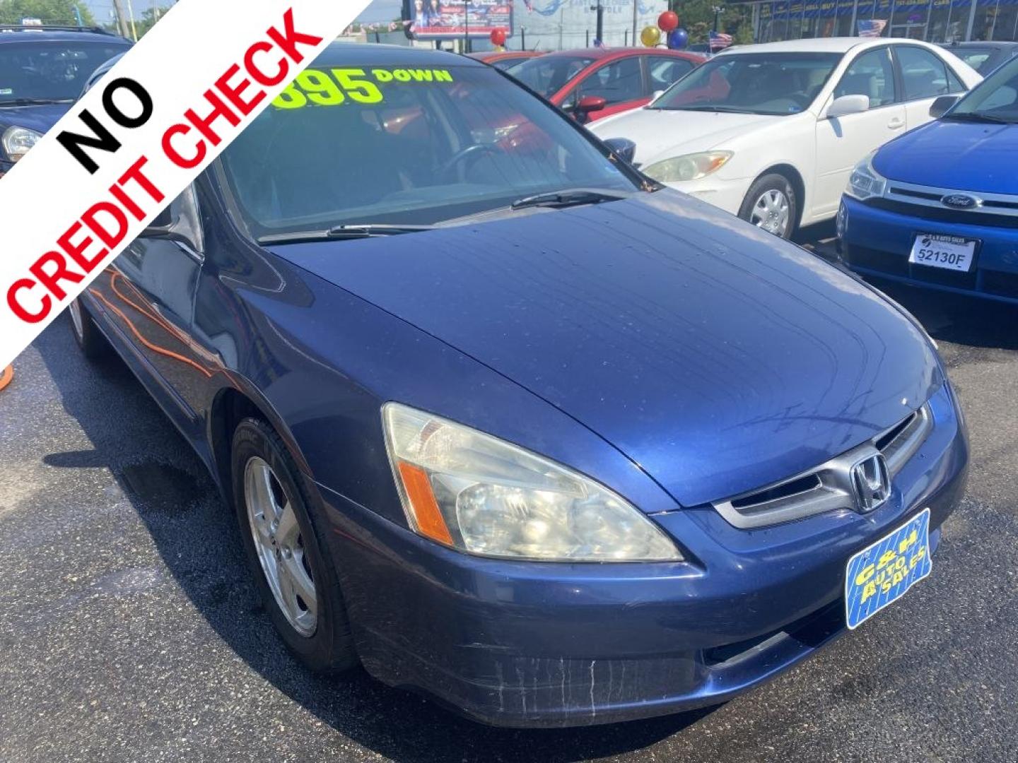 2003 BLUE HONDA ACCORD EX (JHMCM56643C) with an 2.4L engine, Automatic transmission, located at 930 E Little Creek Road, Norfolk, VA, 23518, (757) 588-0420, 36.915051, -76.244408- Photo#0