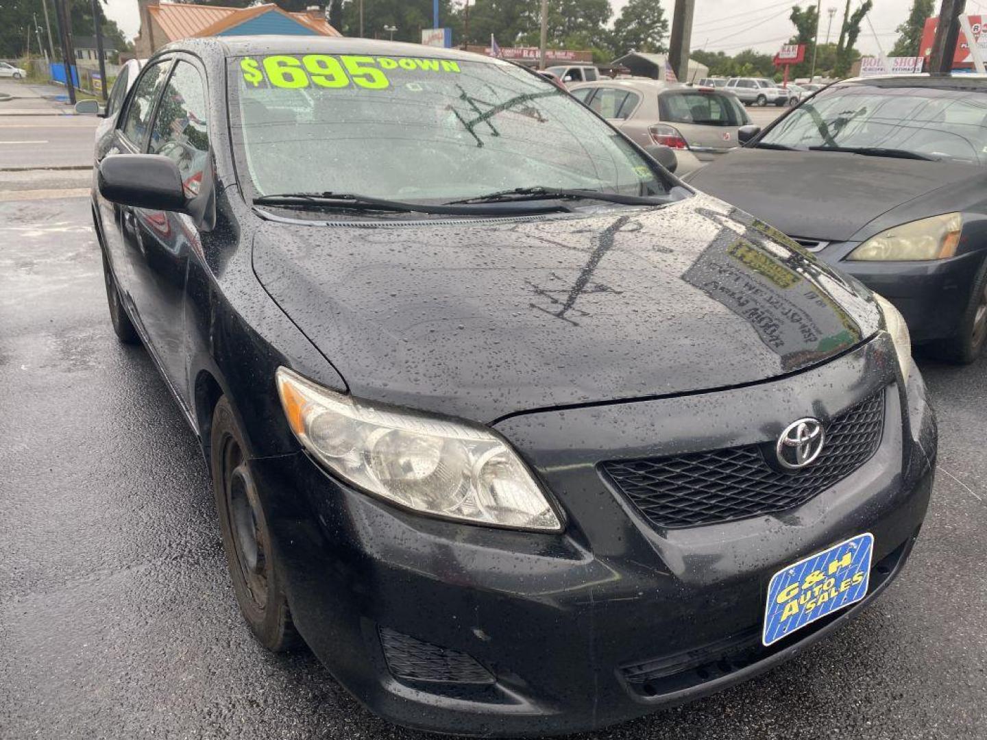 2010 BLACK TOYOTA COROLLA BASE (2T1BU4EEXAC) with an 1.8L engine, Automatic transmission, located at 930 E Little Creek Road, Norfolk, VA, 23518, (757) 588-0420, 36.915051, -76.244408 - Photo#0