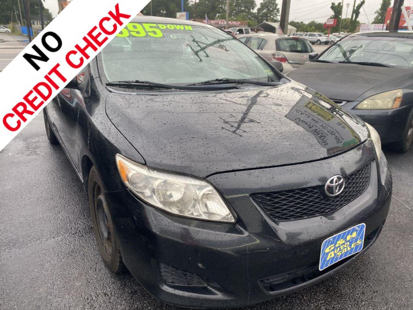 2010 BLACK TOYOTA COROLLA BASE (2T1BU4EEXAC) with an 1.8L engine, Automatic transmission, located at 930 E Little Creek Road, Norfolk, VA, 23518, (757) 588-0420, 36.915051, -76.244408 - Photo#0