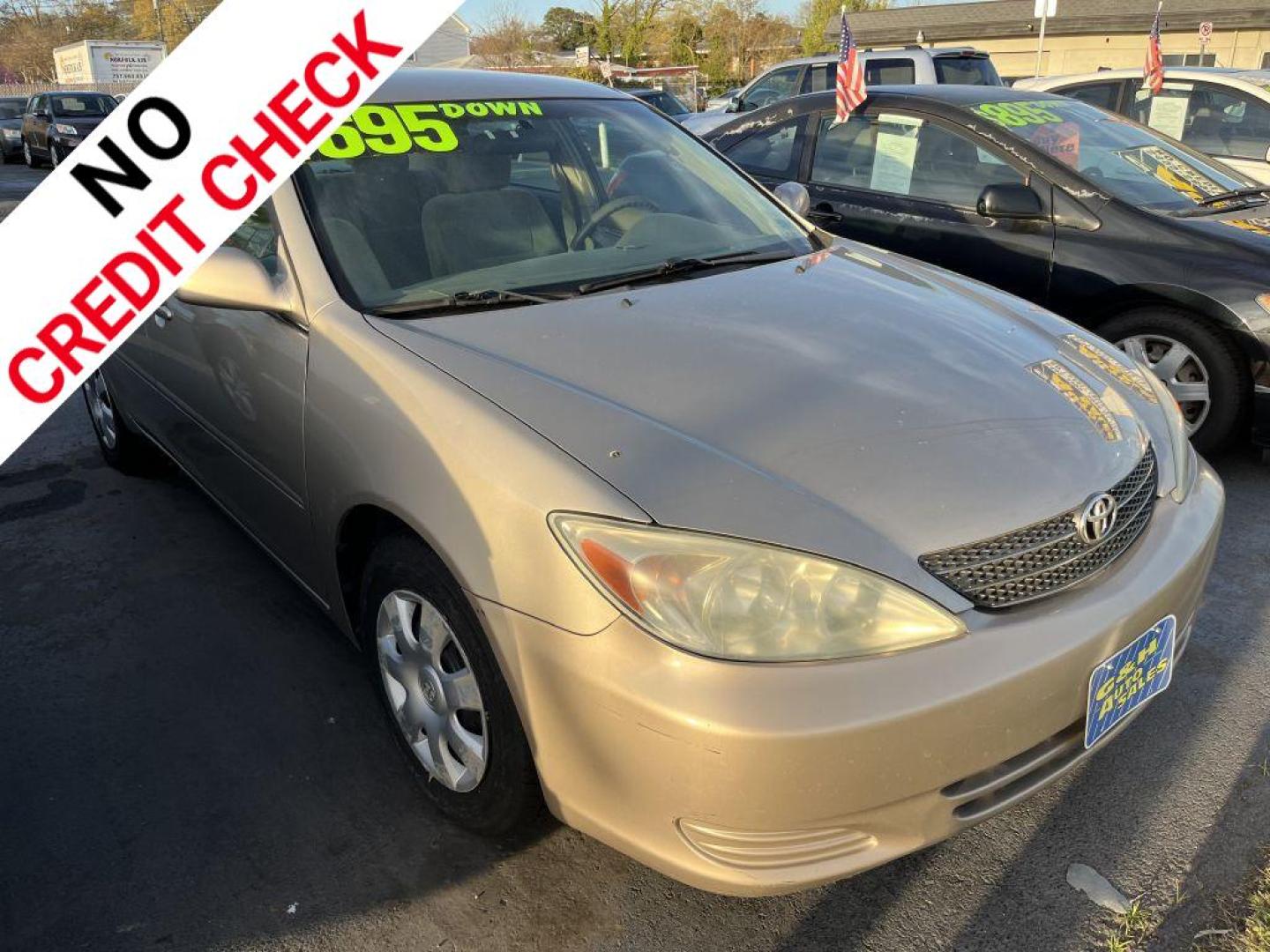 2004 TAN TOYOTA CAMRY LE (4T1BE32KX4U) with an 2.4L engine, Automatic transmission, located at 930 E Little Creek Road, Norfolk, VA, 23518, (757) 588-0420, 36.915051, -76.244408 - Photo#0