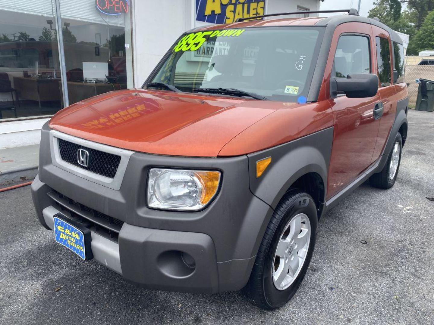 2004 ORANGE HONDA ELEMENT EX (5J6YH28554L) with an 2.4L engine, Automatic transmission, located at 930 E Little Creek Road, Norfolk, VA, 23518, (757) 588-0420, 36.915051, -76.244408 - Photo#0