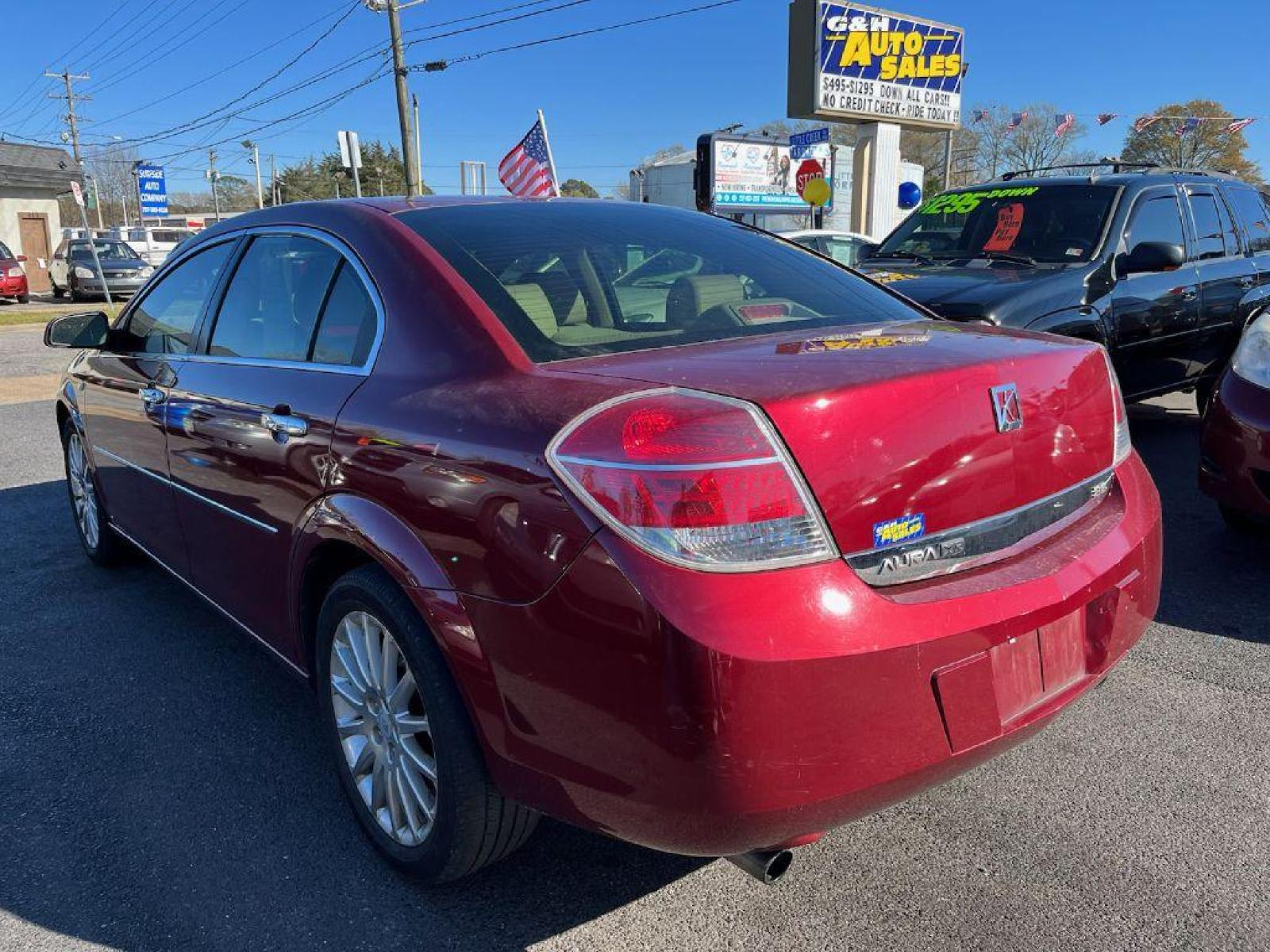 2008 RED SATURN AURA XR (1G8ZV57798F) with an 3.6L engine, Automatic transmission, located at 930 E Little Creek Road, Norfolk, VA, 23518, (757) 588-0420, 36.915051, -76.244408 - Photo #3