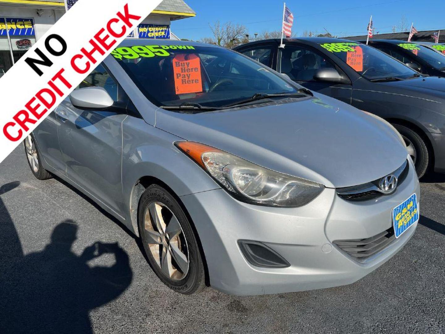 2013 SILVER HYUNDAI ELANTRA GLS (5NPDH4AE9DH) with an 1.8L engine, Automatic transmission, located at 930 E Little Creek Road, Norfolk, VA, 23518, (757) 588-0420, 36.915051, -76.244408 - Photo#0