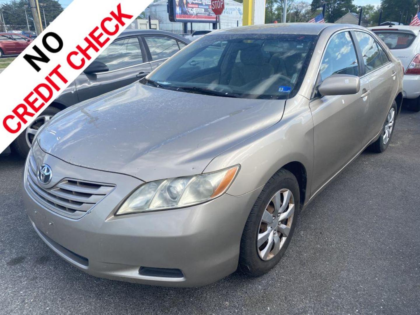 2008 GOLD TOYOTA CAMRY CE (4T1BE46K98U) with an 2.4L engine, Automatic transmission, located at 930 E Little Creek Road, Norfolk, VA, 23518, (757) 588-0420, 36.915051, -76.244408 - Photo#0