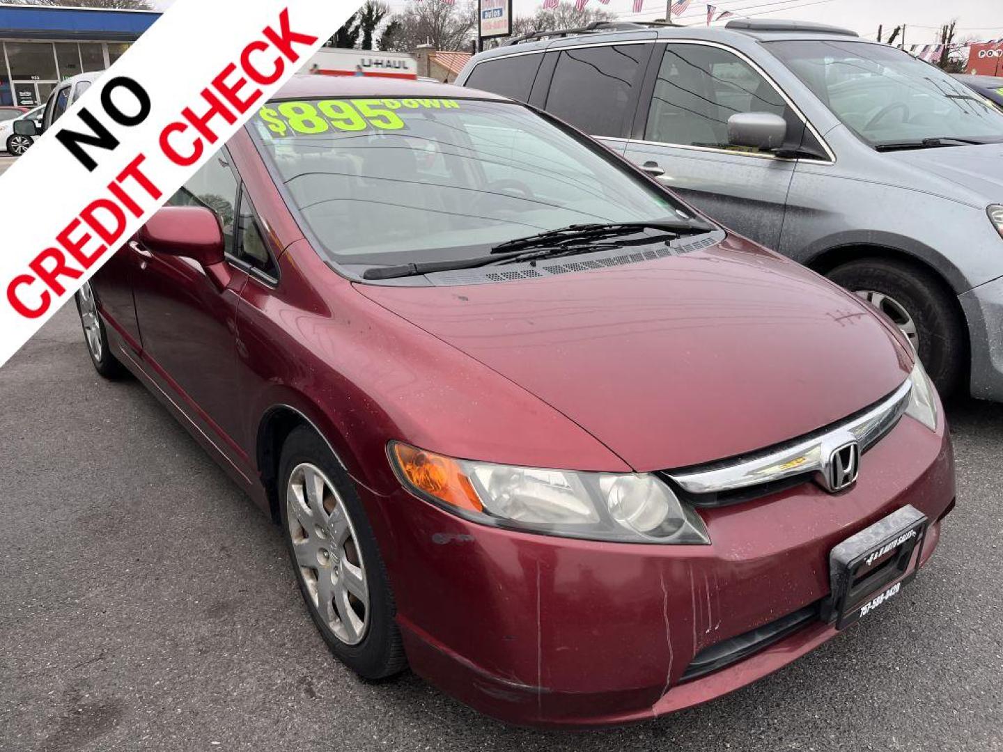 2008 BURG HONDA CIVIC LX (1HGFA16508L) with an 1.8L engine, Automatic transmission, located at 930 E Little Creek Road, Norfolk, VA, 23518, (757) 588-0420, 36.915051, -76.244408 - Photo#0