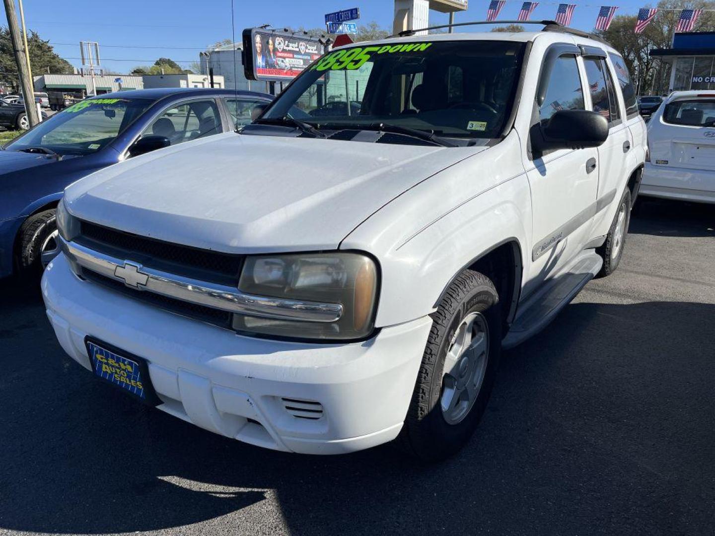 2003 WHITE CHEVROLET TRAILBLAZER (1GNDS13S932) with an 4.2L engine, Automatic transmission, located at 930 E Little Creek Road, Norfolk, VA, 23518, (757) 588-0420, 36.915051, -76.244408 - Photo#0