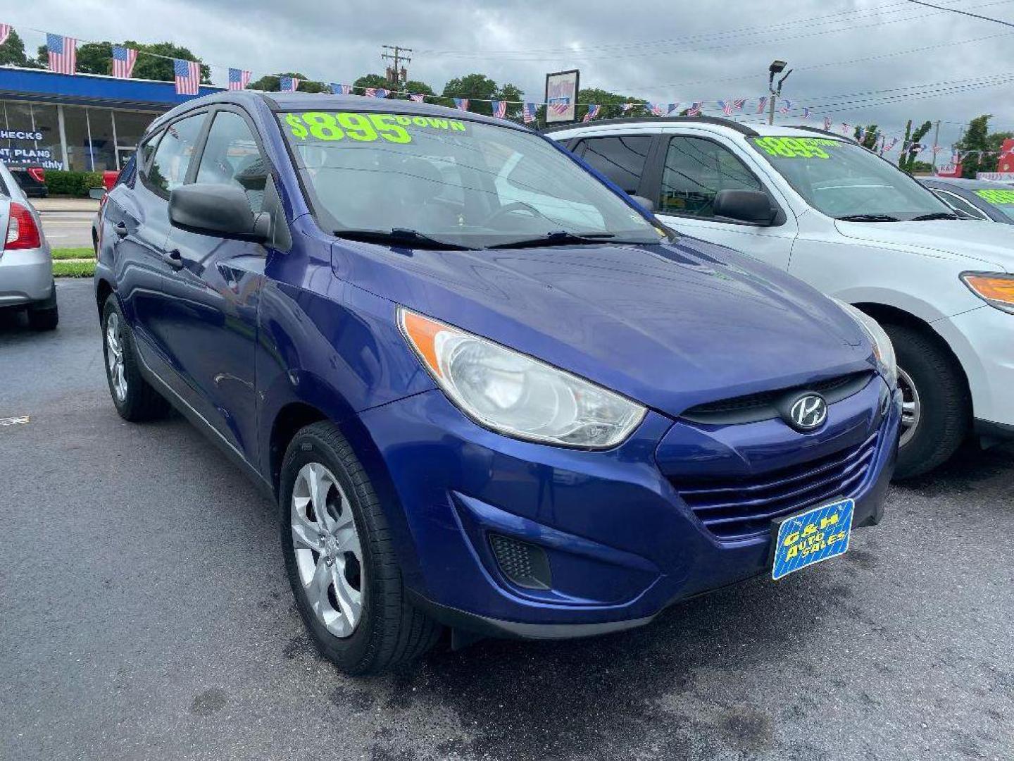 2010 BLUE HYUNDAI TUCSON GLS (KM8JT3AC6AU) with an 2.4L engine, Automatic transmission, located at 930 E Little Creek Road, Norfolk, VA, 23518, (757) 588-0420, 36.915051, -76.244408 - Photo#0