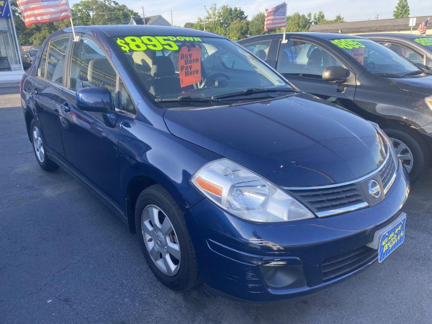 2008 BLUE NISSAN VERSA S (3N1BC11E08L) with an 1.8L engine, Continuously Variable transmission, located at 930 E Little Creek Road, Norfolk, VA, 23518, (757) 588-0420, 36.915051, -76.244408 - Photo#0