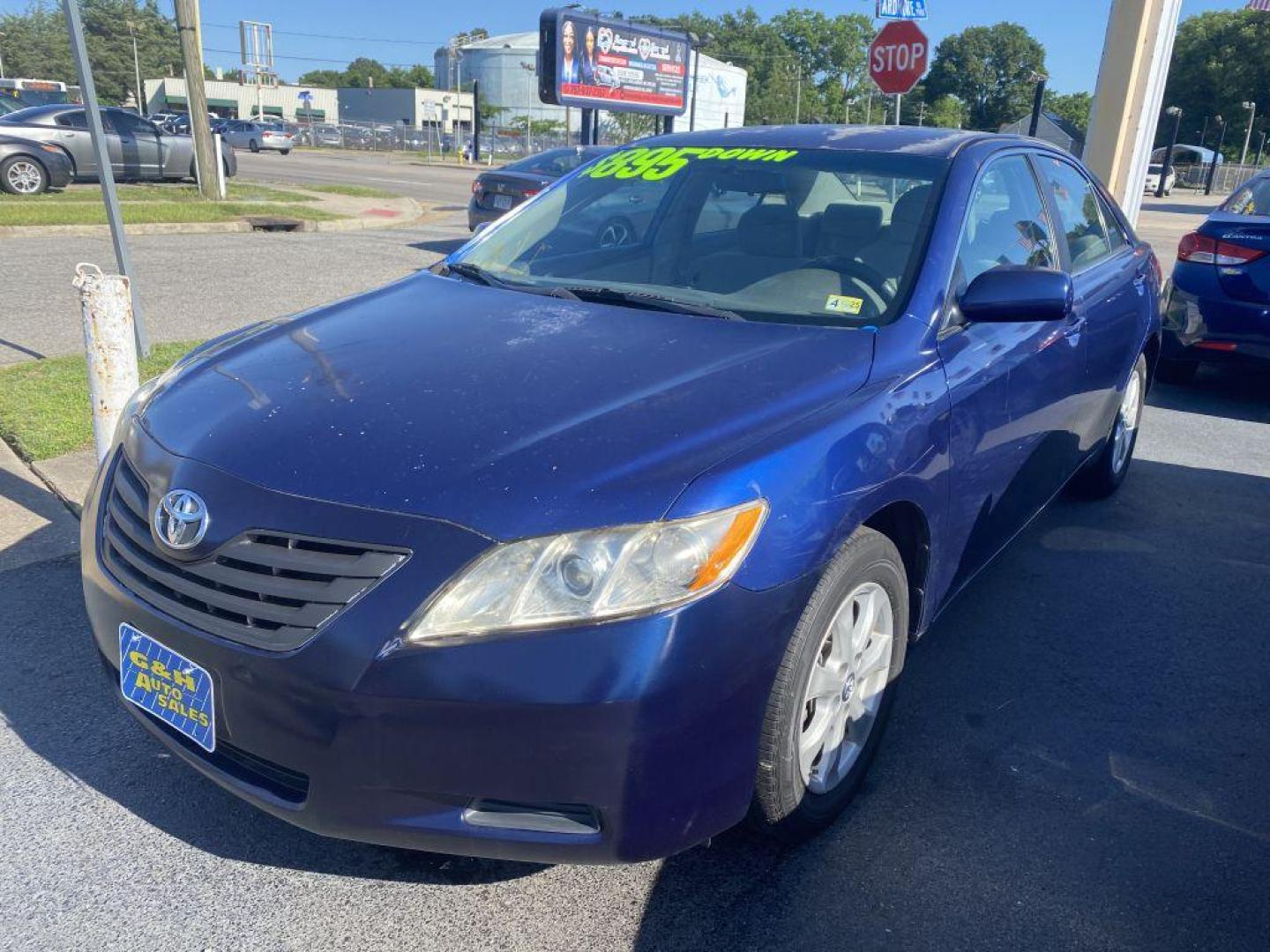 2007 BLUE TOYOTA CAMRY CE (4T1BE46K77U) with an 2.4L engine, Automatic transmission, located at 930 E Little Creek Road, Norfolk, VA, 23518, (757) 588-0420, 36.915051, -76.244408 - Photo#0