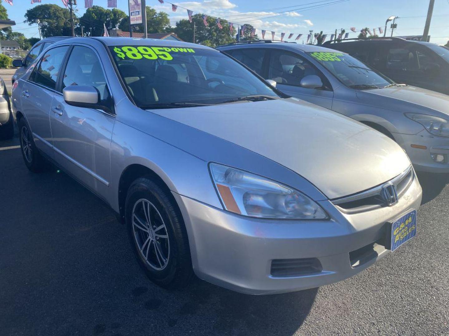 2007 SILVER HONDA ACCORD LX (1HGCM564X7A) with an 2.4L engine, Automatic transmission, located at 930 E Little Creek Road, Norfolk, VA, 23518, (757) 588-0420, 36.915051, -76.244408 - Photo#0