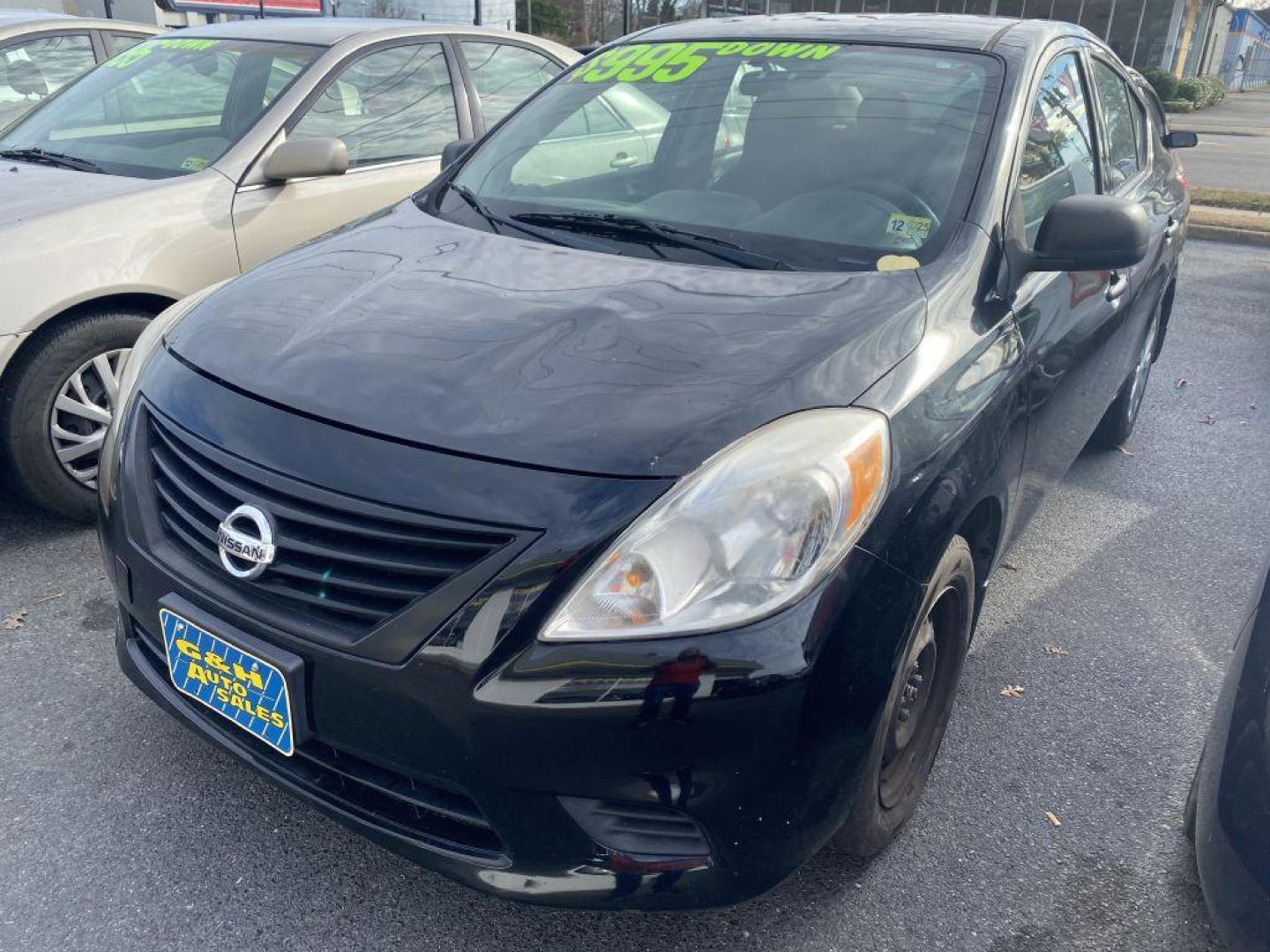 2014 BLACK NISSAN VERSA S (3N1CN7AP2EL) with an 1.6L engine, Manual transmission, located at 930 E Little Creek Road, Norfolk, VA, 23518, (757) 588-0420, 36.915051, -76.244408 - Photo#0