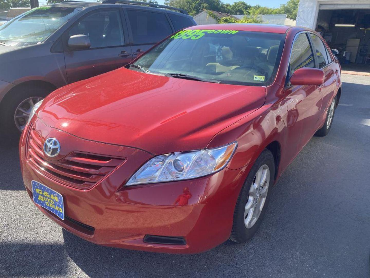 2008 RED TOYOTA CAMRY CE (4T1BE46KX8U) with an 2.4L engine, Automatic transmission, located at 930 E Little Creek Road, Norfolk, VA, 23518, (757) 588-0420, 36.915051, -76.244408 - Photo#0