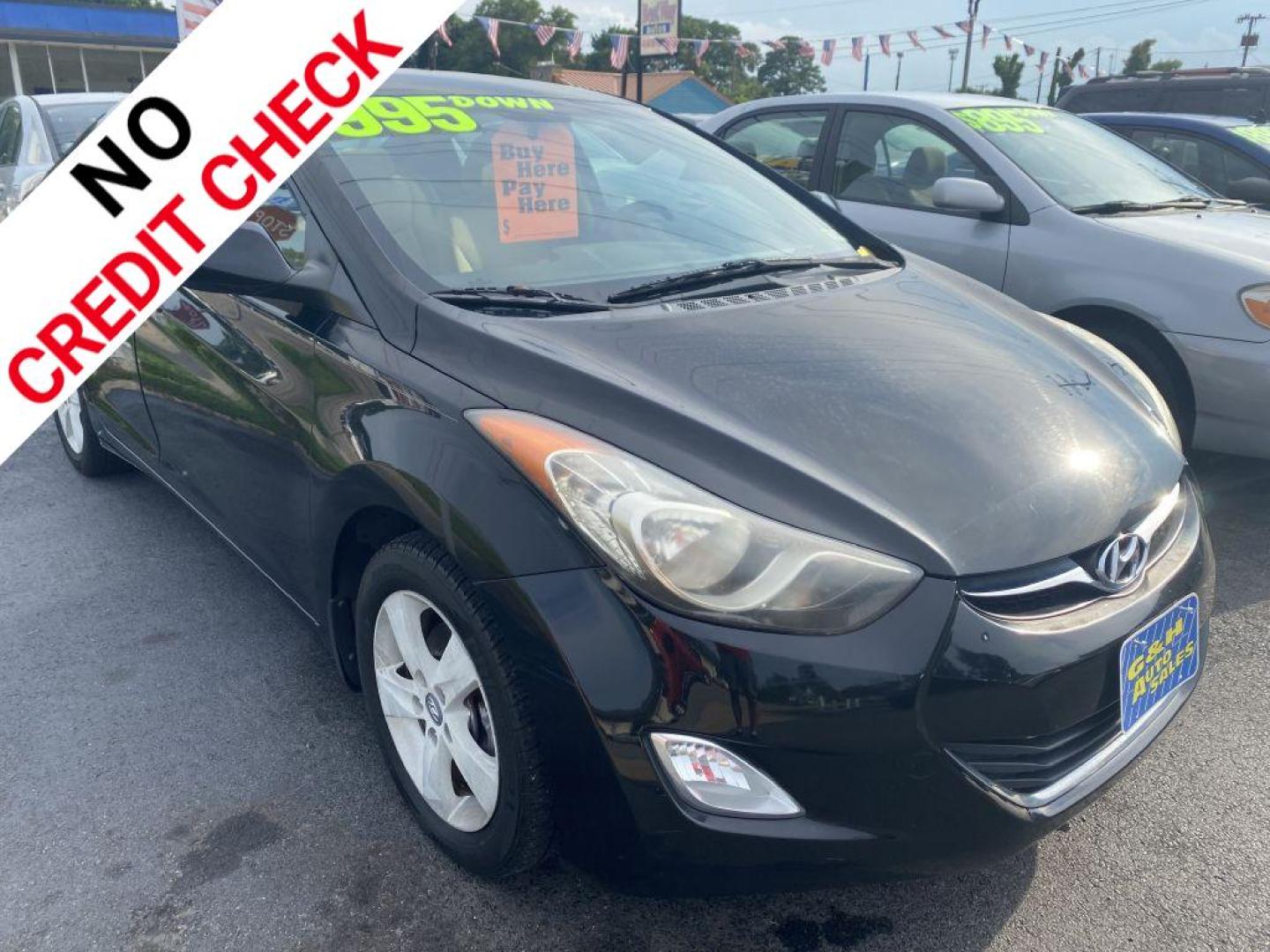 2013 BLACK HYUNDAI ELANTRA GLS (KMHDH4AE5DU) with an 1.8L engine, Automatic transmission, located at 930 E Little Creek Road, Norfolk, VA, 23518, (757) 588-0420, 36.915051, -76.244408 - Photo#0