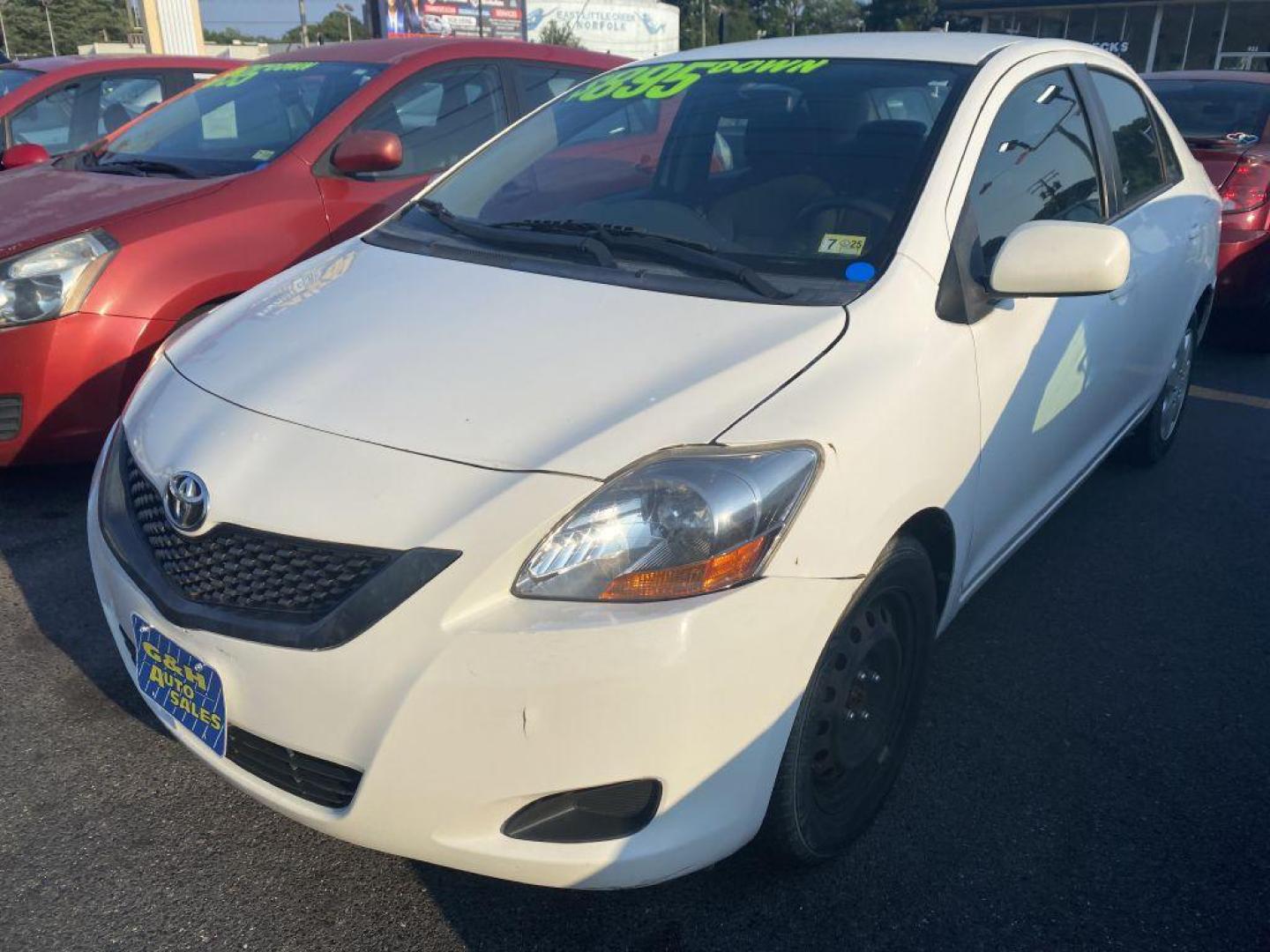 2010 WHITE TOYOTA YARIS (JTDBT4K36A1) with an 1.5L engine, Automatic transmission, located at 930 E Little Creek Road, Norfolk, VA, 23518, (757) 588-0420, 36.915051, -76.244408 - Photo#0