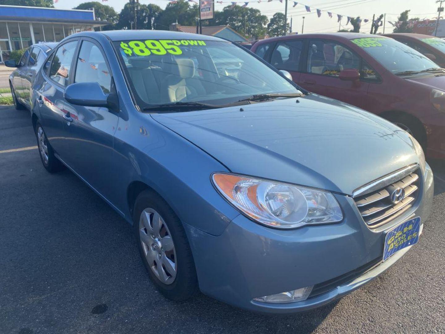2007 BLUE HYUNDAI ELANTRA GLS (KMHDU46D47U) with an 2.0L engine, Automatic transmission, located at 930 E Little Creek Road, Norfolk, VA, 23518, (757) 588-0420, 36.915051, -76.244408 - Photo#0