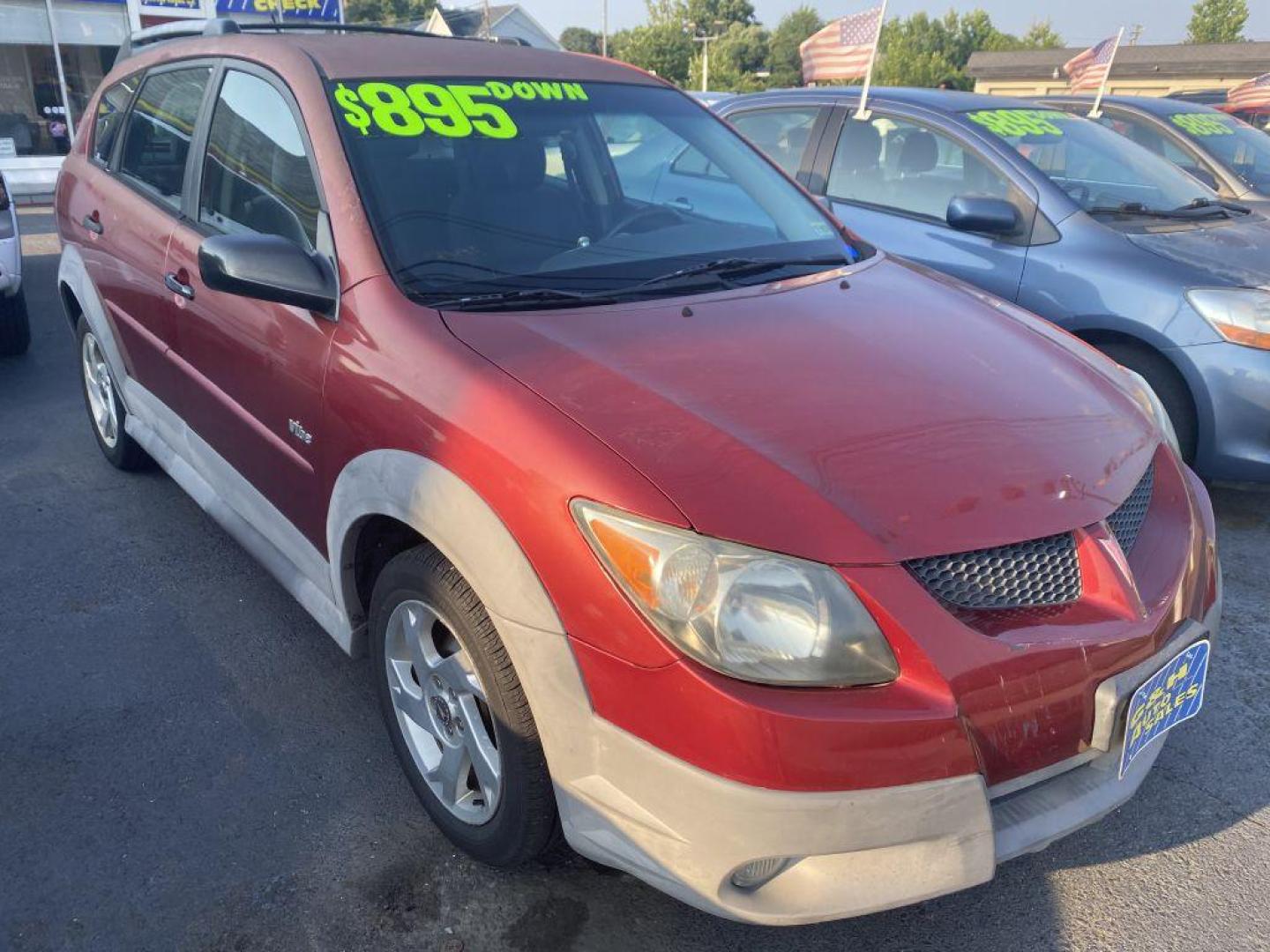 2004 RED PONTIAC VIBE (5Y2SL62894Z) with an 1.8L engine, Automatic transmission, located at 930 E Little Creek Road, Norfolk, VA, 23518, (757) 588-0420, 36.915051, -76.244408 - Photo#0