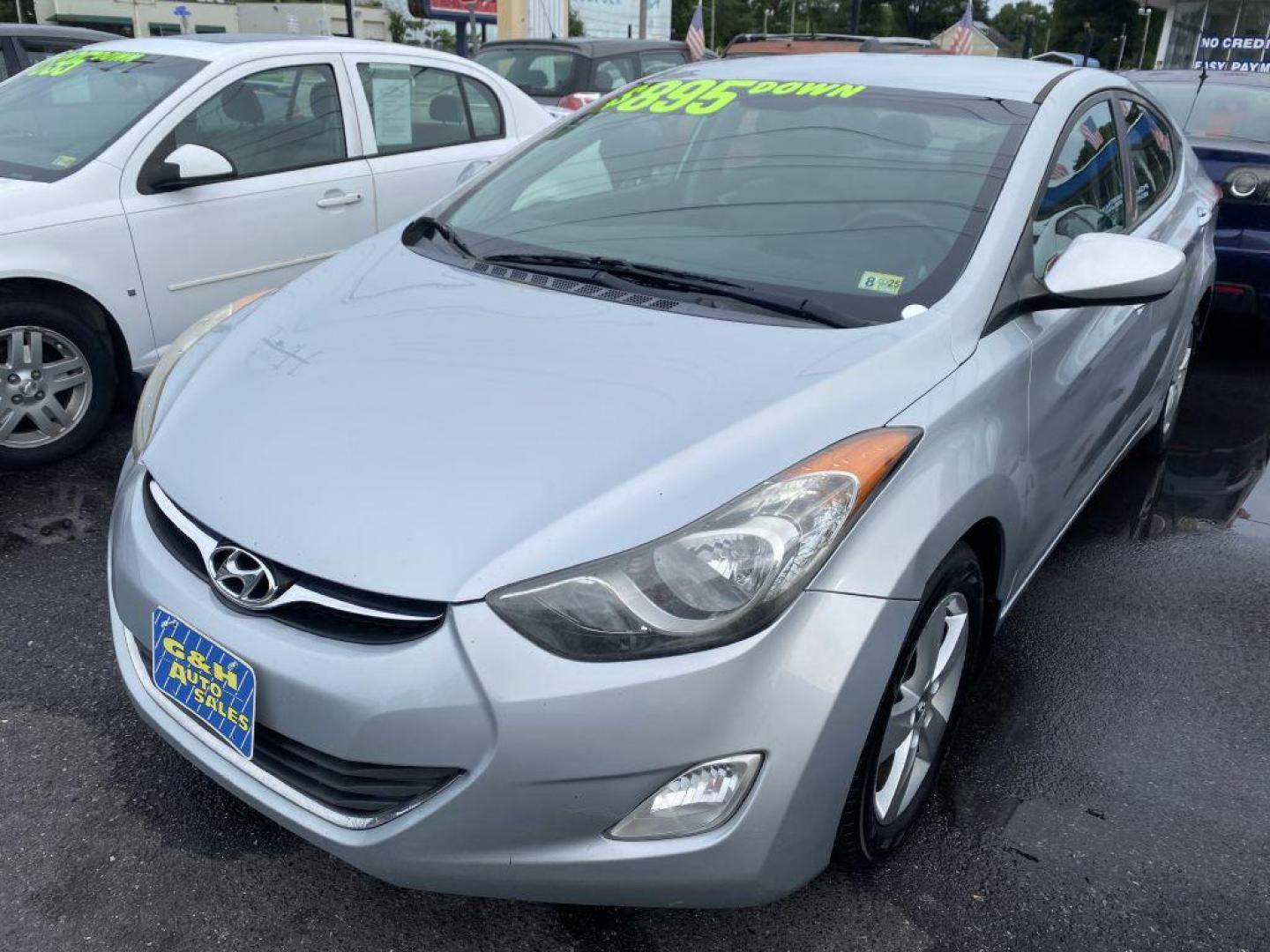 2012 SILVER HYUNDAI ELANTRA GLS (5NPDH4AE7CH) with an 1.8L engine, Automatic transmission, located at 930 E Little Creek Road, Norfolk, VA, 23518, (757) 588-0420, 36.915051, -76.244408 - Photo#0
