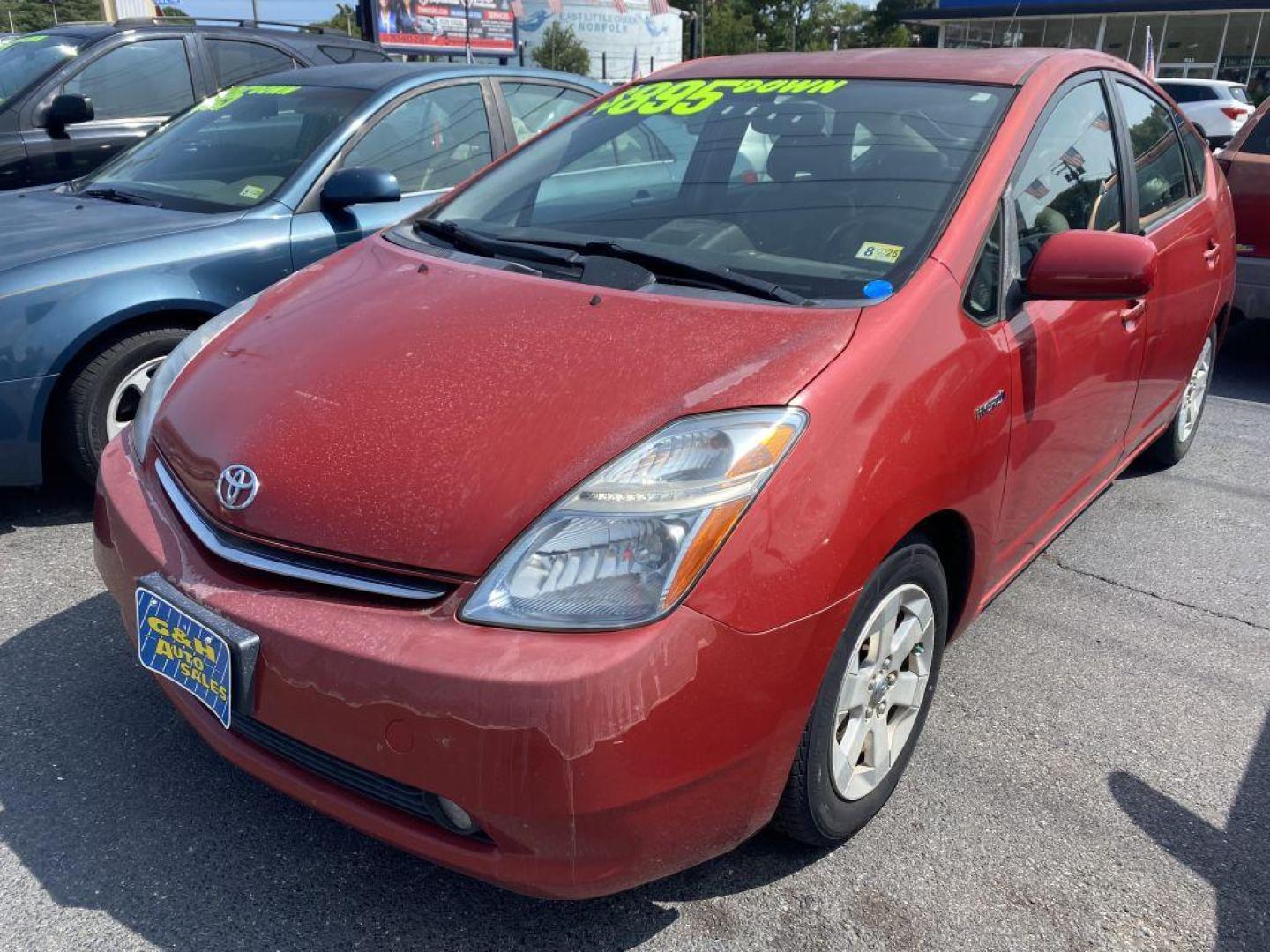 2008 RED TOYOTA PRIUS (JTDKB20U583) with an 1.5L engine, Continuously Variable transmission, located at 930 E Little Creek Road, Norfolk, VA, 23518, (757) 588-0420, 36.915051, -76.244408 - Photo#0