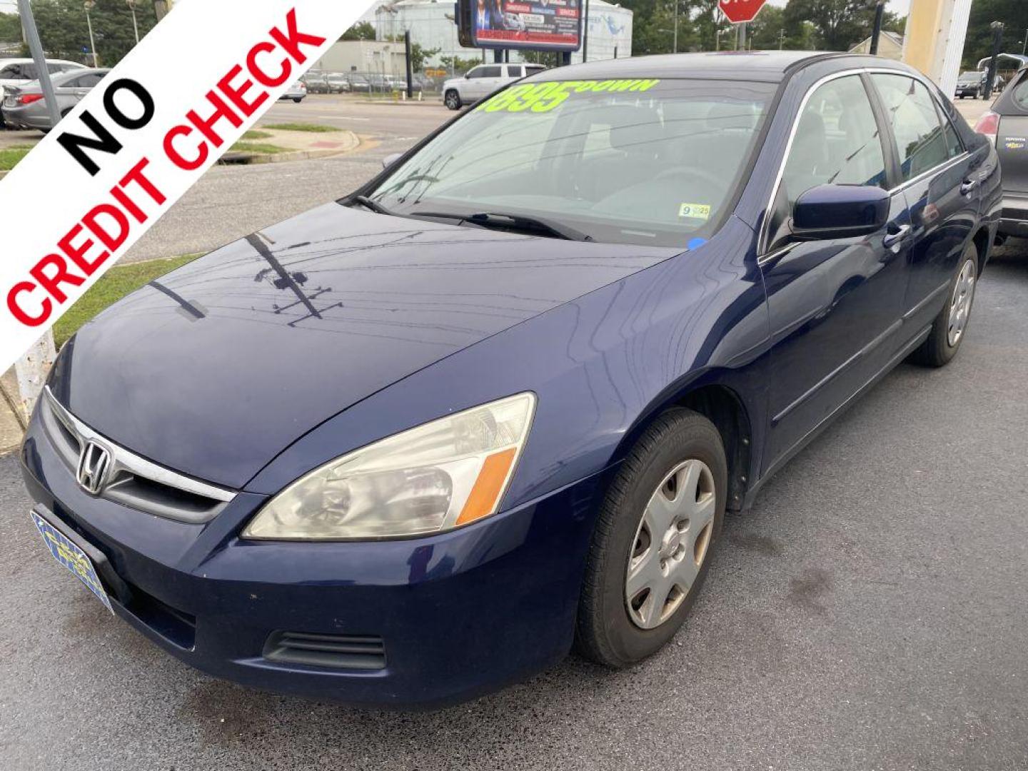 2007 BLUE HONDA ACCORD LX (1HGCM56497A) with an 2.4L engine, Automatic transmission, located at 930 E Little Creek Road, Norfolk, VA, 23518, (757) 588-0420, 36.915051, -76.244408 - Photo#0