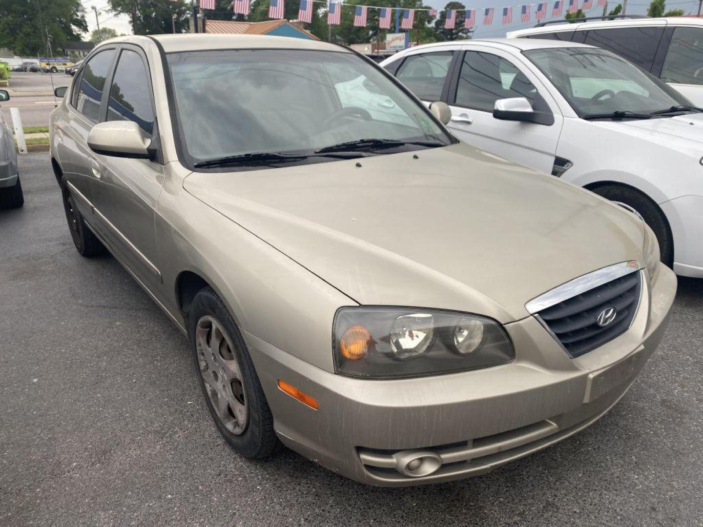 2005 TAN HYUNDAI ELANTRA GLS (KMHDN46D65U) with an 2.0L engine, Automatic transmission, located at 930 E Little Creek Road, Norfolk, VA, 23518, (757) 588-0420, 36.915051, -76.244408 - Photo#0
