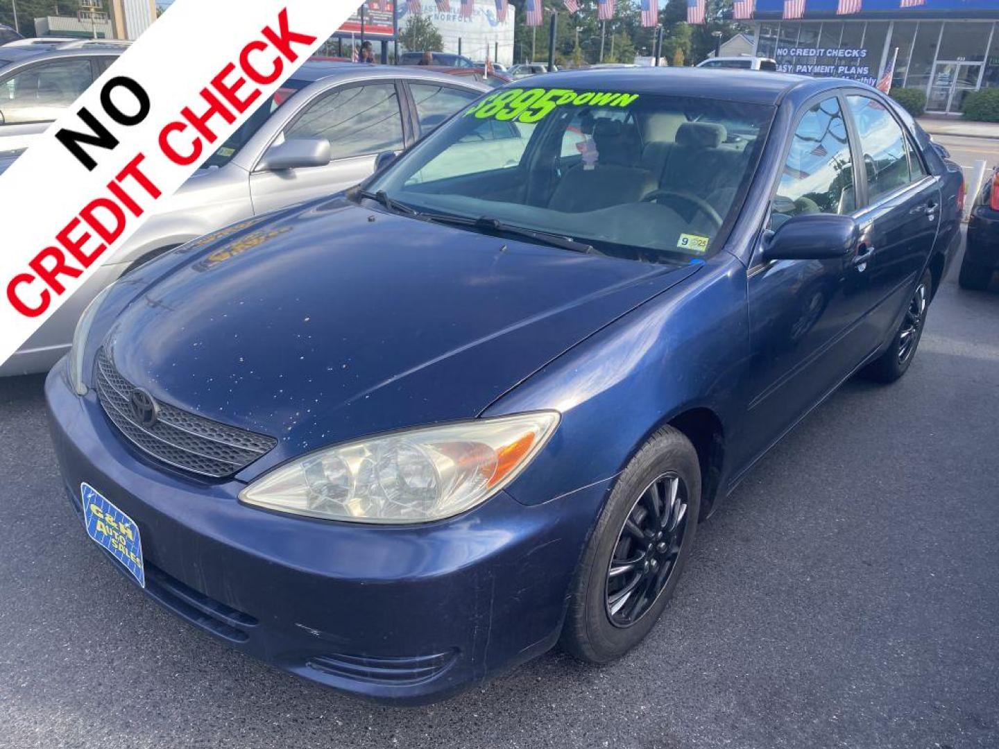 2004 BLUE TOYOTA CAMRY LE (4T1BE32K34U) with an 2.4L engine, Automatic transmission, located at 930 E Little Creek Road, Norfolk, VA, 23518, (757) 588-0420, 36.915051, -76.244408 - Photo#0