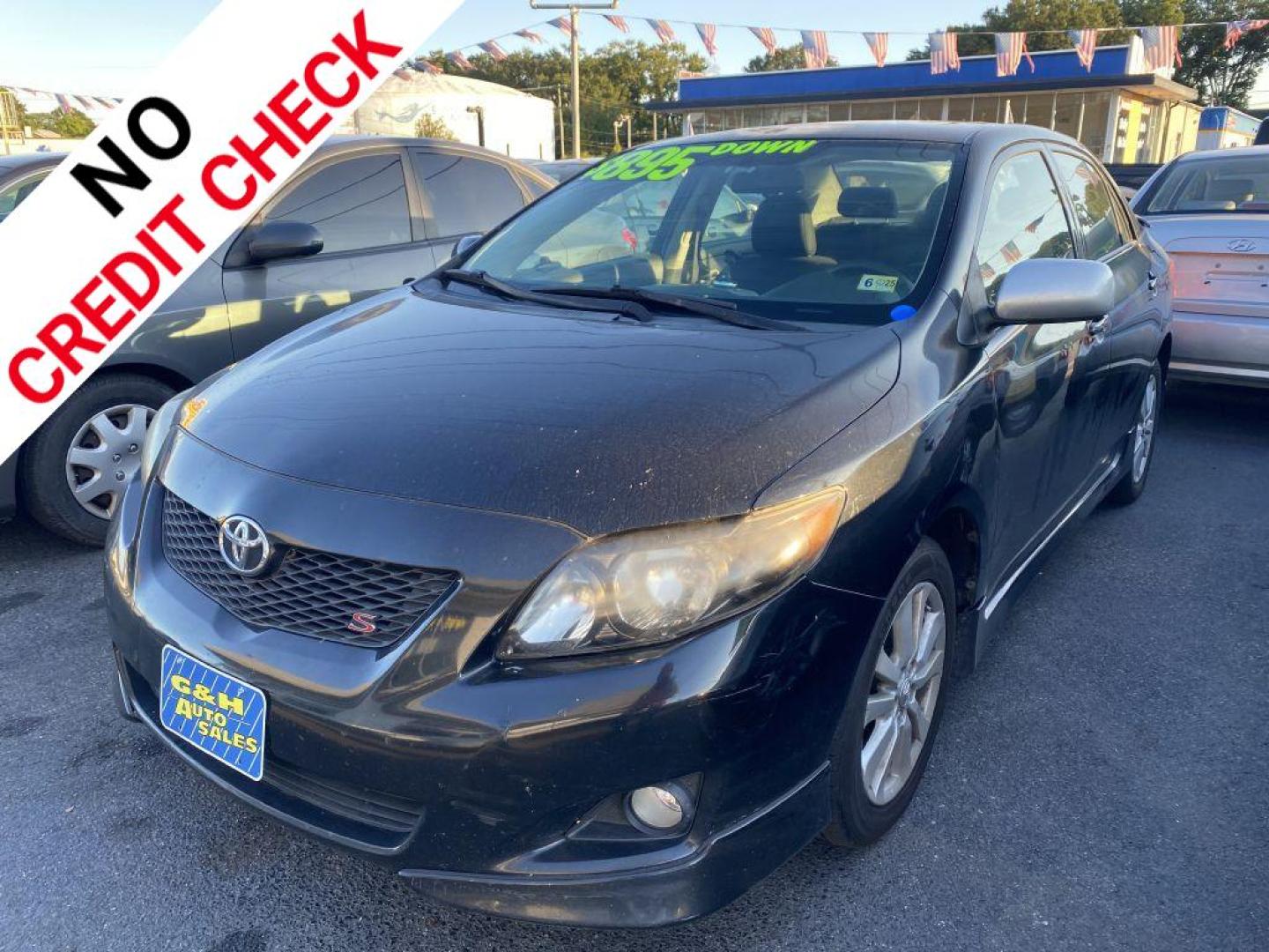2010 BLACK TOYOTA COROLLA BASE (2T1BU4EE9AC) with an 1.8L engine, Automatic transmission, located at 930 E Little Creek Road, Norfolk, VA, 23518, (757) 588-0420, 36.915051, -76.244408 - Photo#0