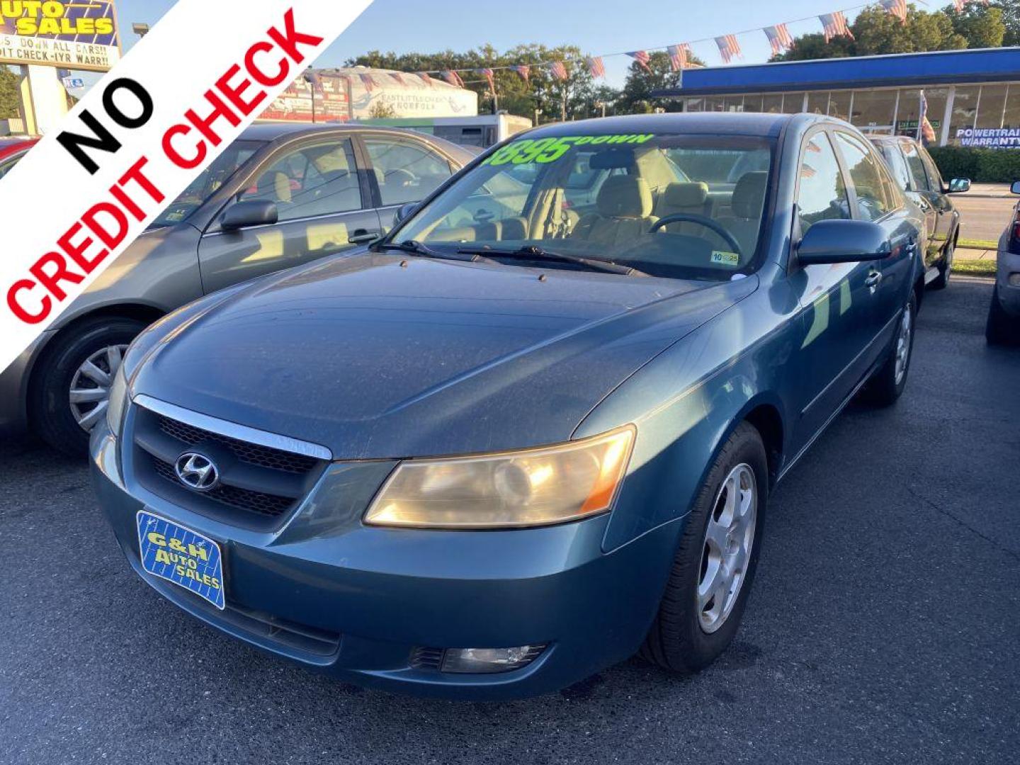 2006 BLUE HYUNDAI SONATA GLS (5NPEU46F76H) with an 3.3L engine, Automatic transmission, located at 930 E Little Creek Road, Norfolk, VA, 23518, (757) 588-0420, 36.915051, -76.244408 - Photo#0