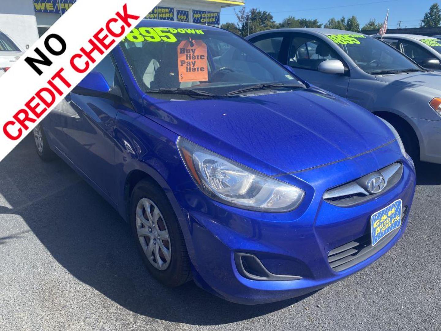 2013 BLUE HYUNDAI ACCENT GLS (KMHCT4AE5DU) with an 1.6L engine, Automatic transmission, located at 930 E Little Creek Road, Norfolk, VA, 23518, (757) 588-0420, 36.915051, -76.244408 - Photo#0