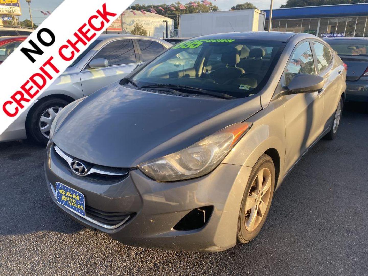 2013 GRAY HYUNDAI ELANTRA GLS (5NPDH4AE6DH) with an 1.8L engine, Automatic transmission, located at 930 E Little Creek Road, Norfolk, VA, 23518, (757) 588-0420, 36.915051, -76.244408 - Photo#0