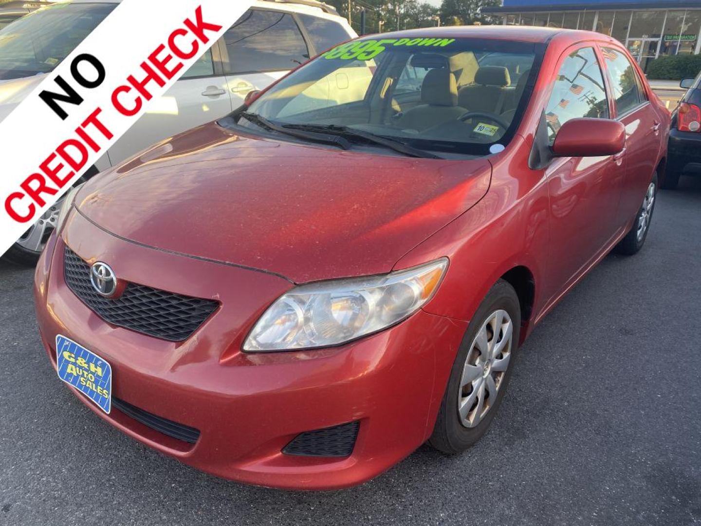 2010 RED TOYOTA COROLLA BASE (2T1BU4EE4AC) with an 1.8L engine, Automatic transmission, located at 930 E Little Creek Road, Norfolk, VA, 23518, (757) 588-0420, 36.915051, -76.244408 - Photo#0