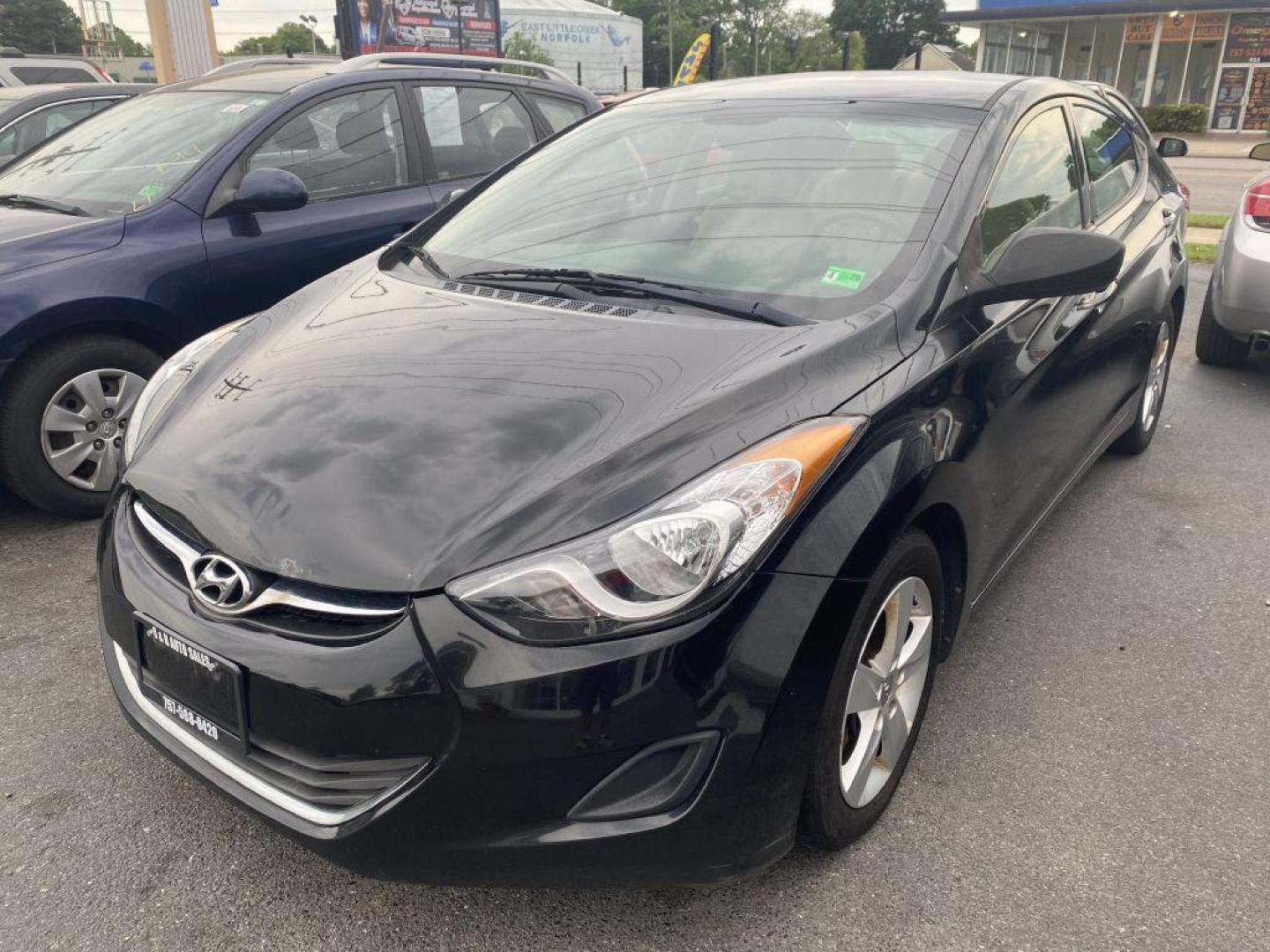 2013 BLACK HYUNDAI ELANTRA GLS (5NPDH4AE1DH) with an 1.8L engine, Automatic transmission, located at 930 E Little Creek Road, Norfolk, VA, 23518, (757) 588-0420, 36.915051, -76.244408 - Photo#0