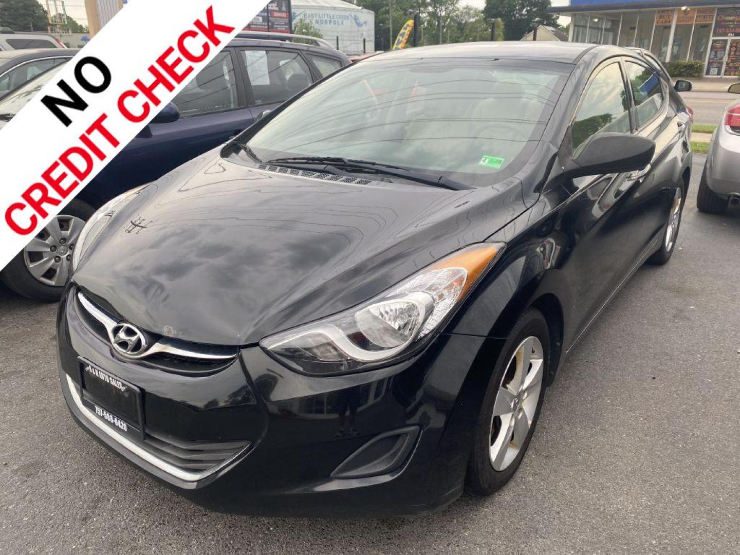 2013 BLACK HYUNDAI ELANTRA GLS (5NPDH4AE1DH) with an 1.8L engine, Automatic transmission, located at 930 E Little Creek Road, Norfolk, VA, 23518, (757) 588-0420, 36.915051, -76.244408 - Photo#0