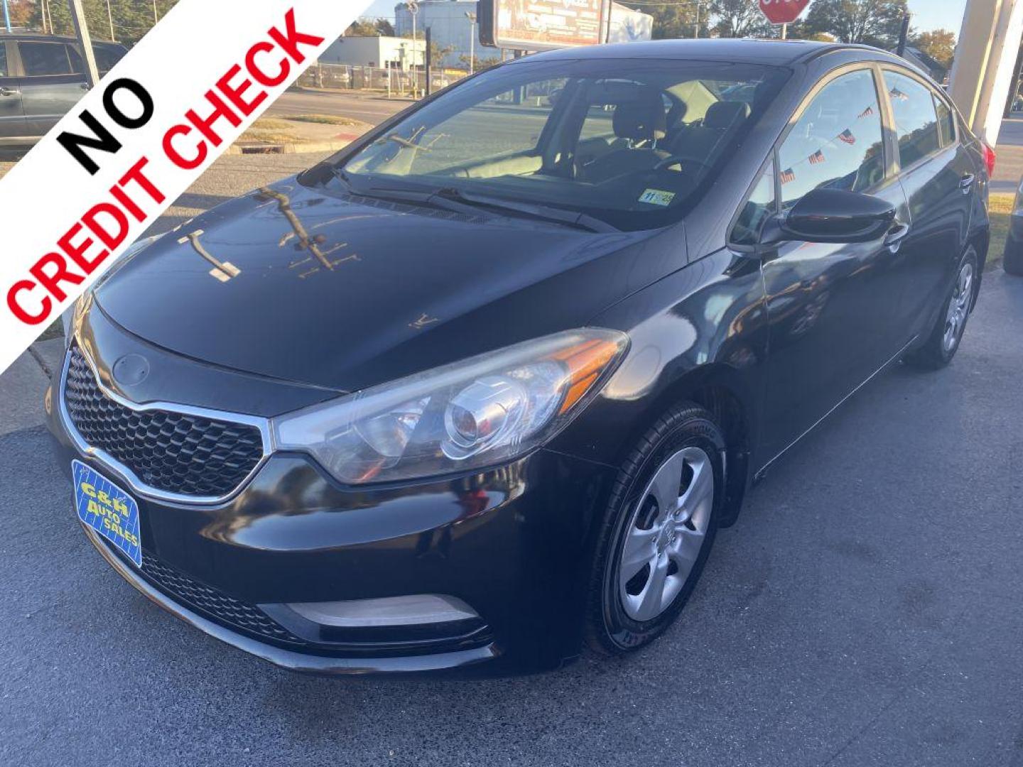 2015 BLACK KIA FORTE LX (KNAFK4A68F5) with an 1.8L engine, Automatic transmission, located at 930 E Little Creek Road, Norfolk, VA, 23518, (757) 588-0420, 36.915051, -76.244408 - Photo#0