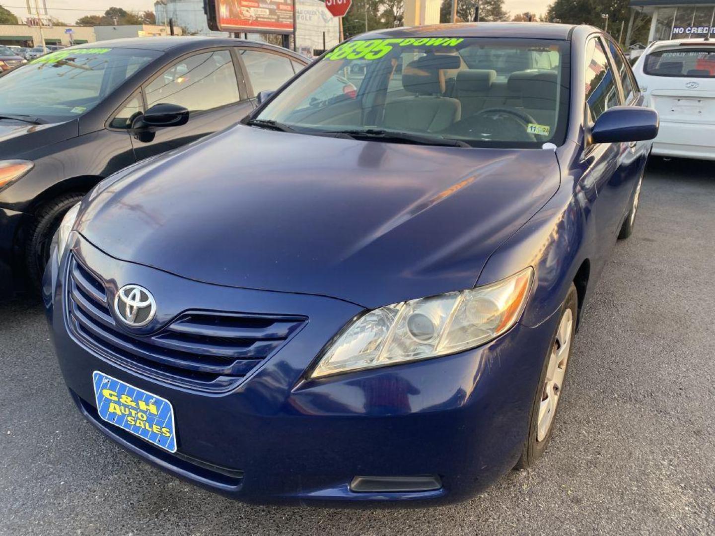 2007 BLUE TOYOTA CAMRY CE (4T1BE46K17U) with an 2.4L engine, Automatic transmission, located at 930 E Little Creek Road, Norfolk, VA, 23518, (757) 588-0420, 36.915051, -76.244408 - Photo#0