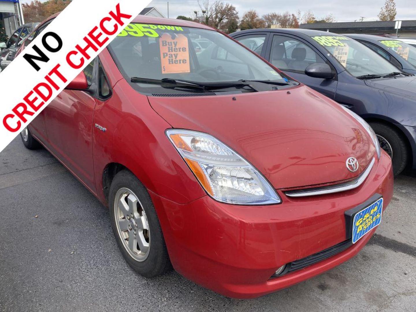 2007 RED TOYOTA PRIUS (JTDKB20U677) with an 1.5L engine, Continuously Variable transmission, located at 930 E Little Creek Road, Norfolk, VA, 23518, (757) 588-0420, 36.915051, -76.244408 - Photo#0