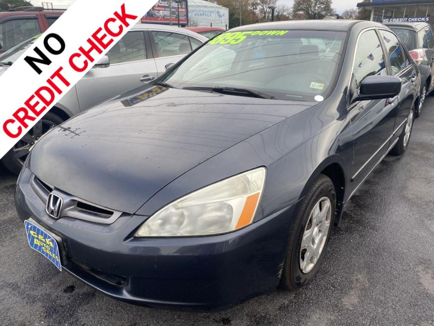 2005 GRAY HONDA ACCORD LX (1HGCM56455A) with an 2.4L engine, Automatic transmission, located at 930 E Little Creek Road, Norfolk, VA, 23518, (757) 588-0420, 36.915051, -76.244408 - Photo#0