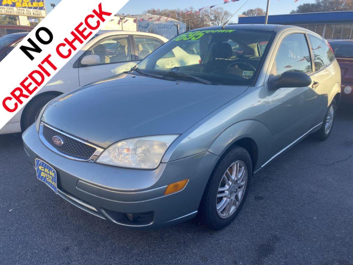 2006 GREEN FORD FOCUS ZX3 (1FAHP31N96W) with an 2.0L engine, Automatic transmission, located at 930 E Little Creek Road, Norfolk, VA, 23518, (757) 588-0420, 36.915051, -76.244408 - Photo#0