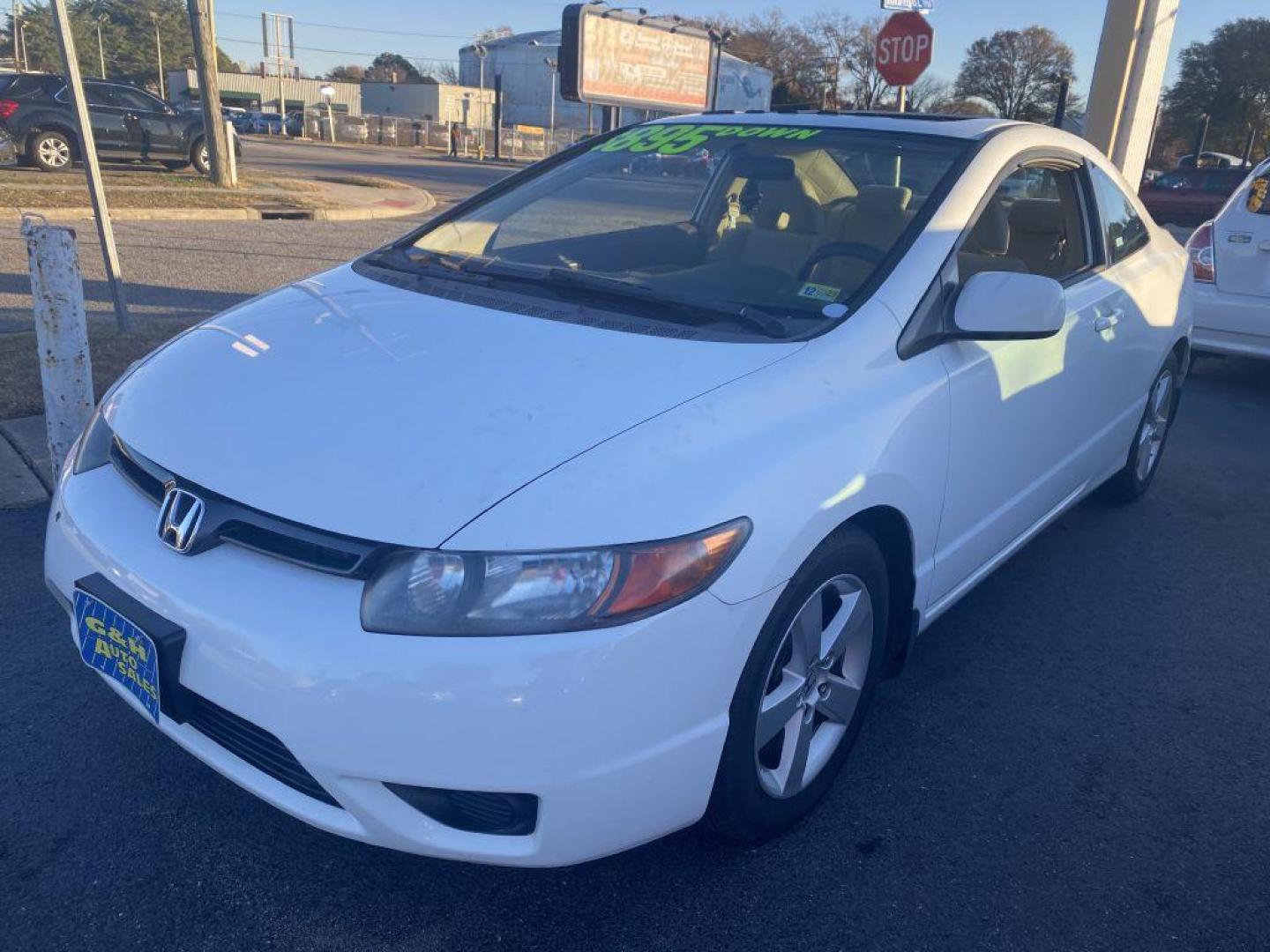 2006 WHITE HONDA CIVIC EX (2HGFG12806H) with an 1.8L engine, Automatic transmission, located at 930 E Little Creek Road, Norfolk, VA, 23518, (757) 588-0420, 36.915051, -76.244408 - Photo#0