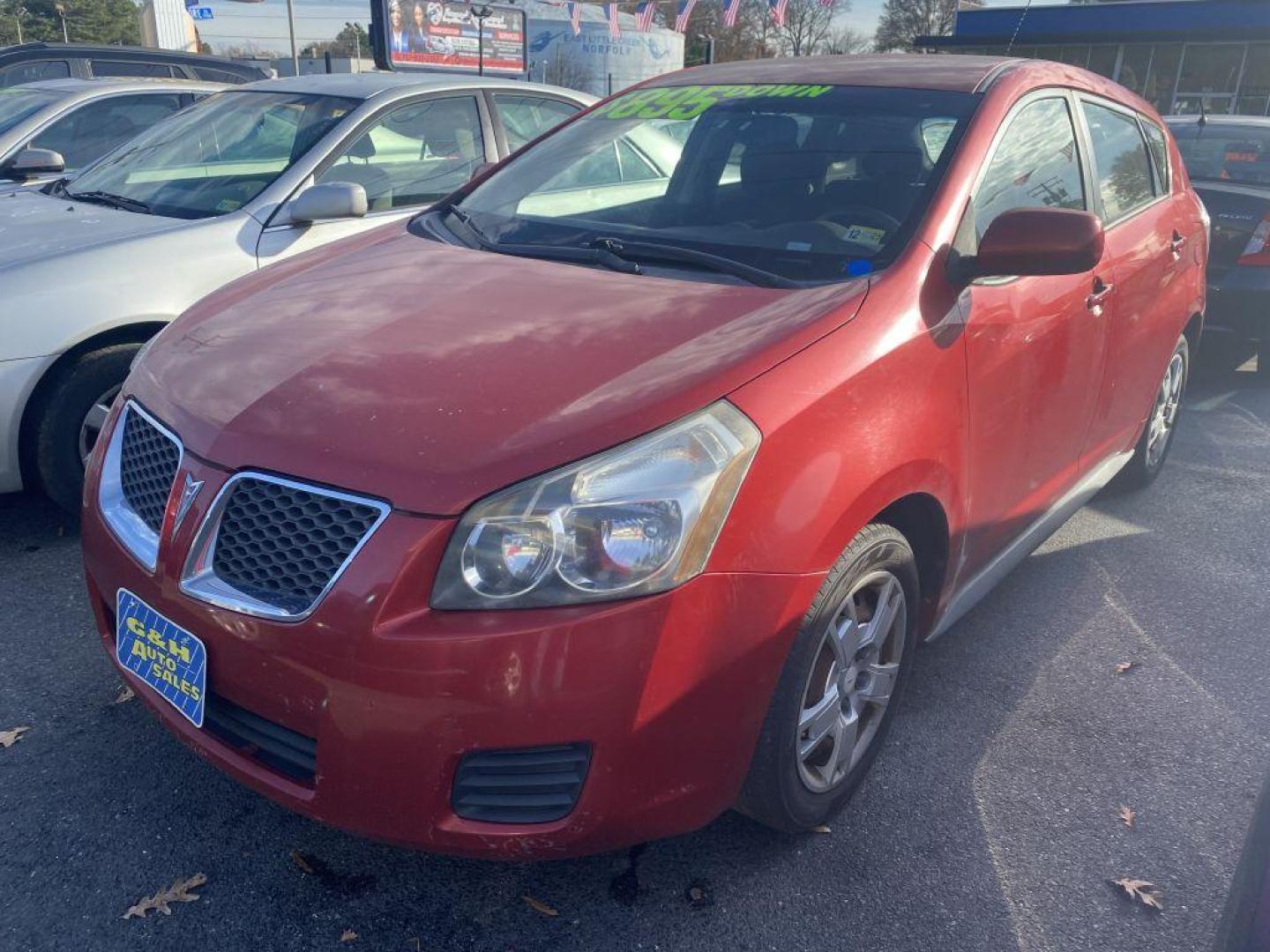 2009 RED PONTIAC VIBE (5Y2SP67059Z) with an 2.4L engine, Automatic transmission, located at 930 E Little Creek Road, Norfolk, VA, 23518, (757) 588-0420, 36.915051, -76.244408 - -NO CREDIT CHECK -2YR ENGINE and TRANSMISSION WARRANTY -$495-$895 DOWN - Photo#0