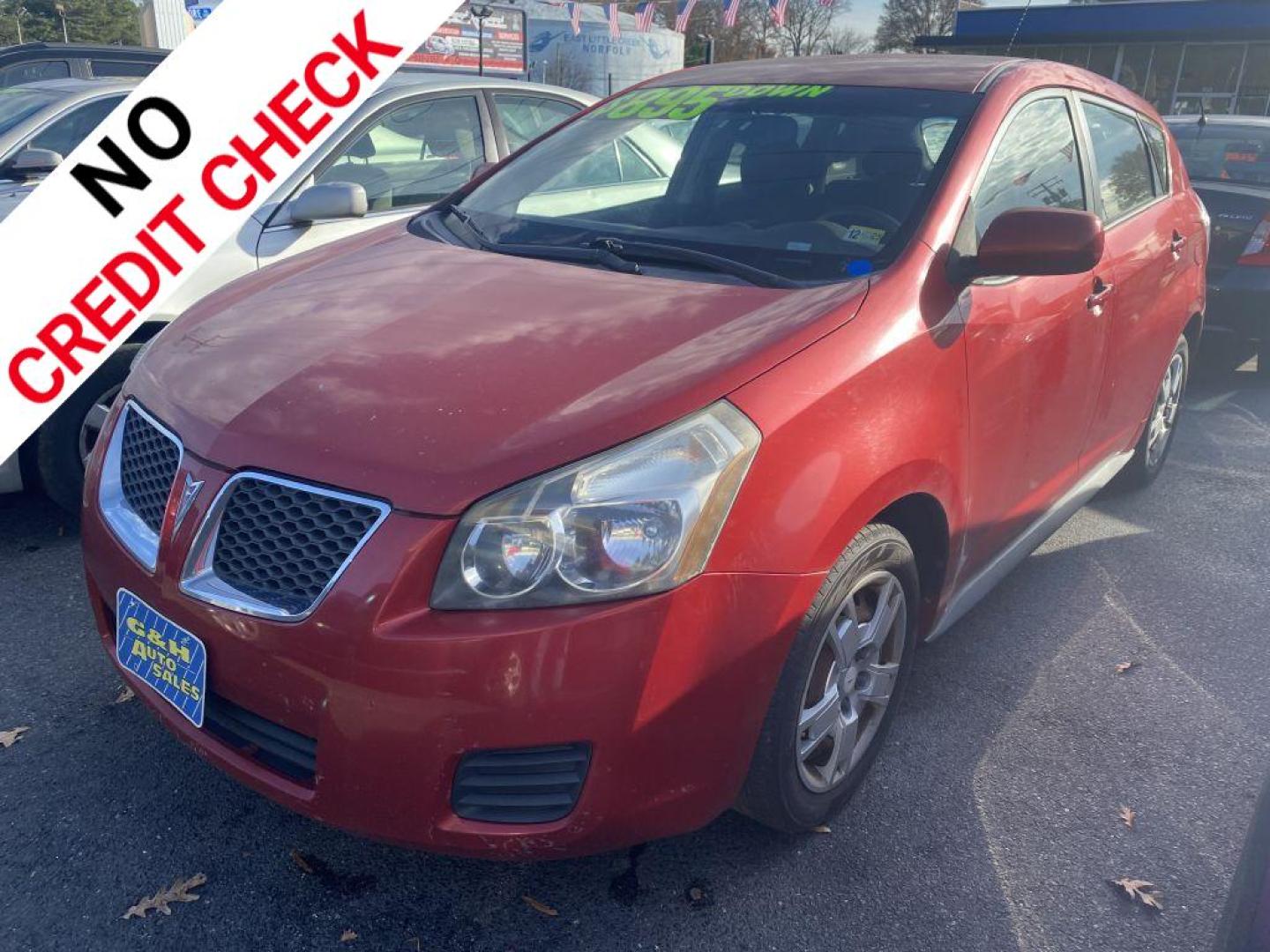 2009 RED PONTIAC VIBE (5Y2SP67059Z) with an 2.4L engine, Automatic transmission, located at 930 E Little Creek Road, Norfolk, VA, 23518, (757) 588-0420, 36.915051, -76.244408 - Photo#0