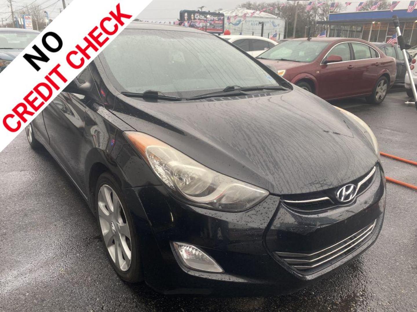 2012 BLACK HYUNDAI ELANTRA GLS (KMHDH4AEXCU) with an 1.8L engine, Automatic transmission, located at 930 E Little Creek Road, Norfolk, VA, 23518, (757) 588-0420, 36.915051, -76.244408 - Photo#0