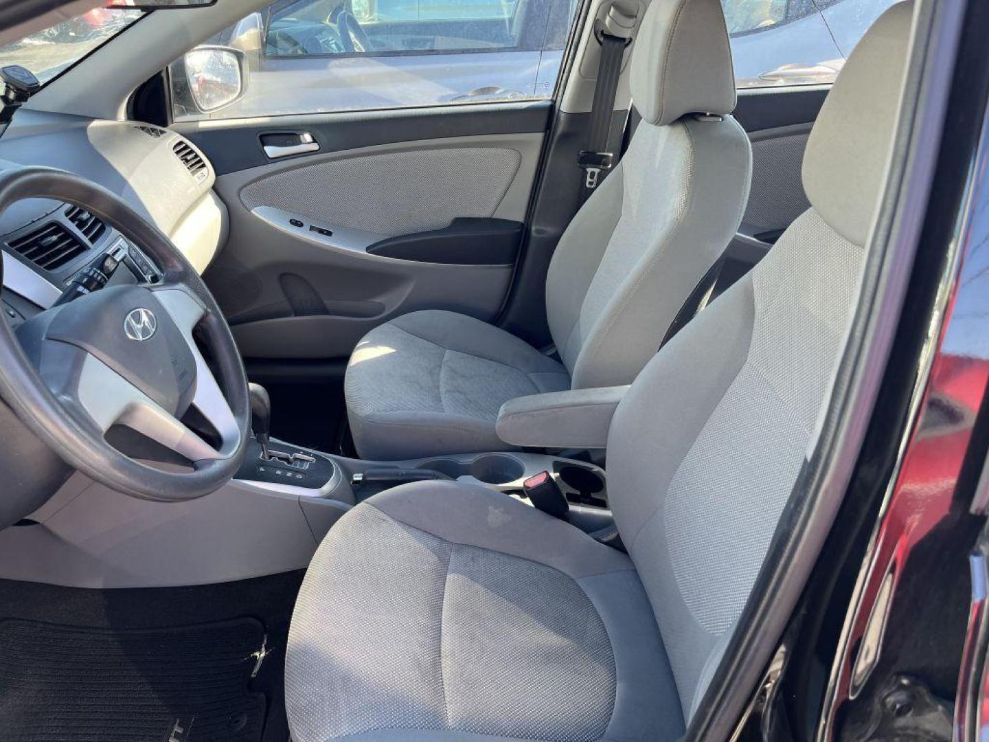 2014 BLACK HYUNDAI ACCENT GLS (KMHCT4AE6EU) with an 1.6L engine, Automatic transmission, located at 930 E Little Creek Road, Norfolk, VA, 23518, (757) 588-0420, 36.915051, -76.244408 - Photo#1