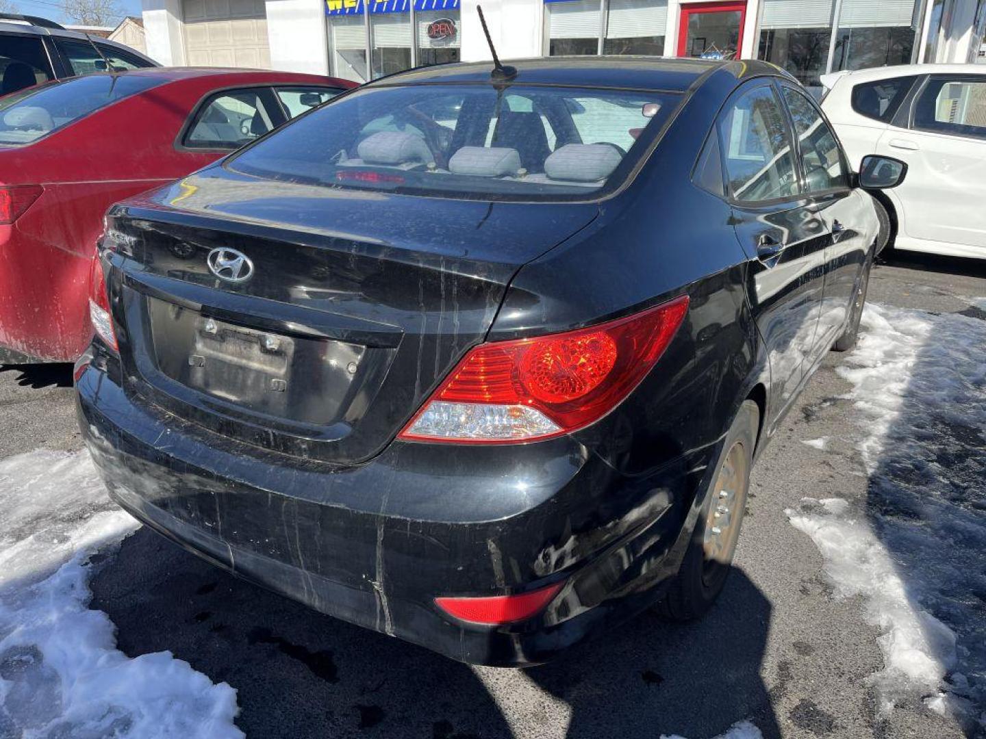 2014 BLACK HYUNDAI ACCENT GLS (KMHCT4AE6EU) with an 1.6L engine, Automatic transmission, located at 930 E Little Creek Road, Norfolk, VA, 23518, (757) 588-0420, 36.915051, -76.244408 - Photo#3