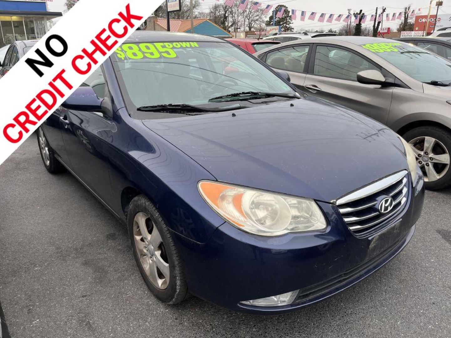 2010 BLUE HYUNDAI ELANTRA BLUE (KMHDU4AD3AU) with an 2.0L engine, Automatic transmission, located at 930 E Little Creek Road, Norfolk, VA, 23518, (757) 588-0420, 36.915051, -76.244408 - Photo#0