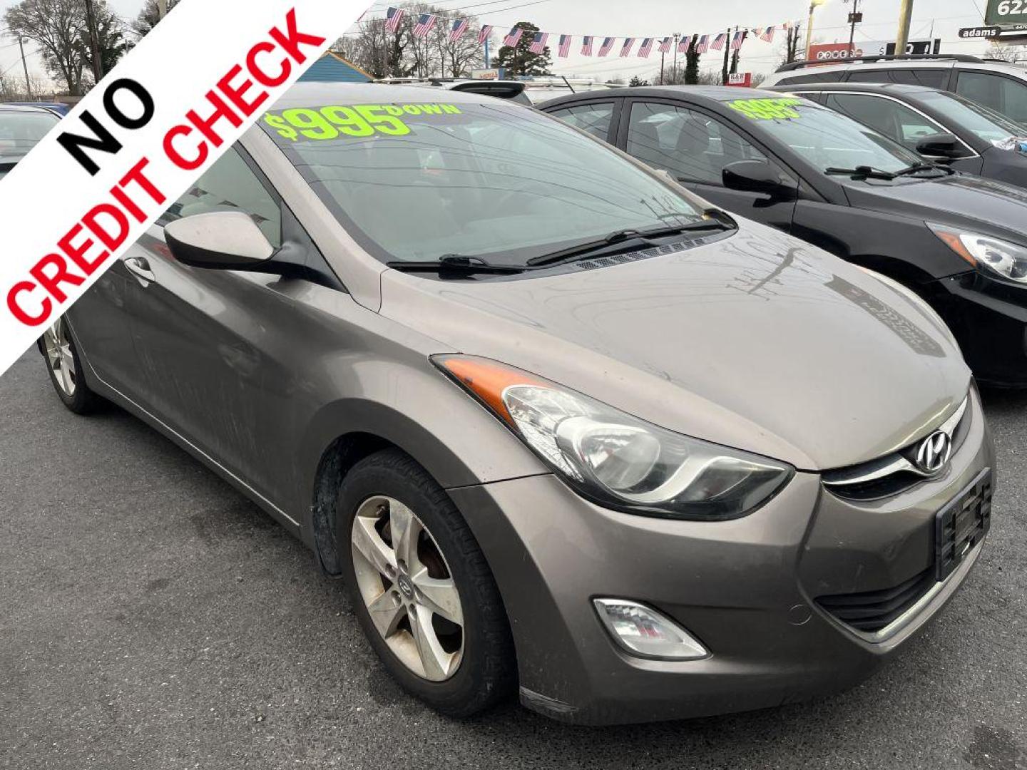 2012 TAN HYUNDAI ELANTRA GLS (5NPDH4AEXCH) with an 1.8L engine, Automatic transmission, located at 930 E Little Creek Road, Norfolk, VA, 23518, (757) 588-0420, 36.915051, -76.244408 - Photo#0