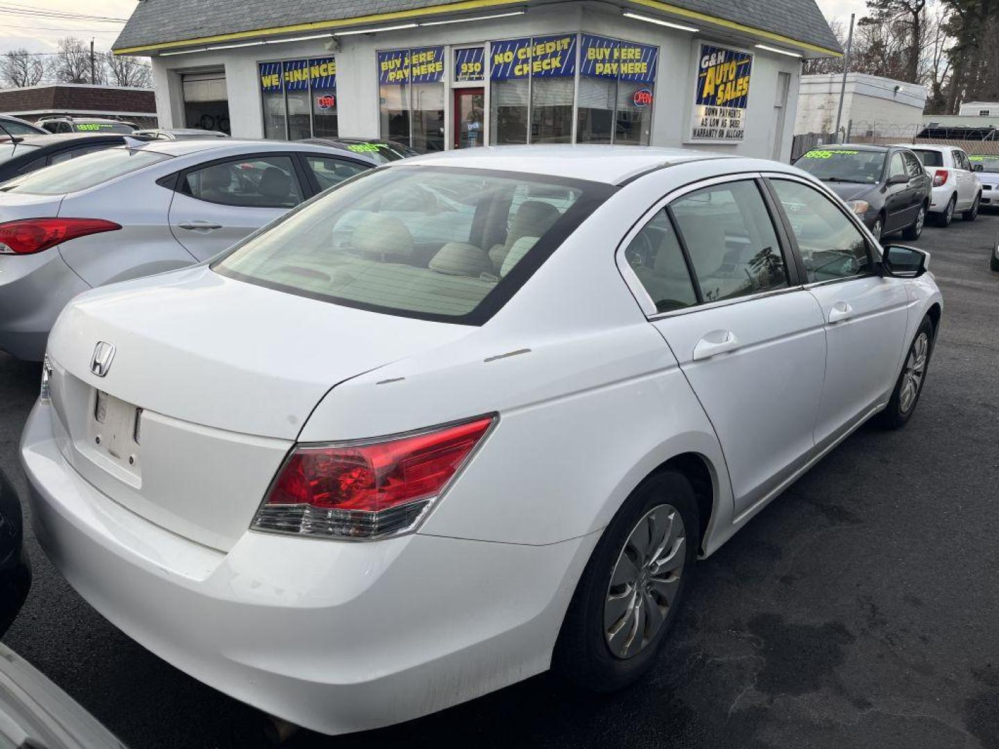 2010 WHITE HONDA ACCORD LX (1HGCP2F36AA) with an 2.4L engine, Automatic transmission, located at 930 E Little Creek Road, Norfolk, VA, 23518, (757) 588-0420, 36.915051, -76.244408 - Photo#3