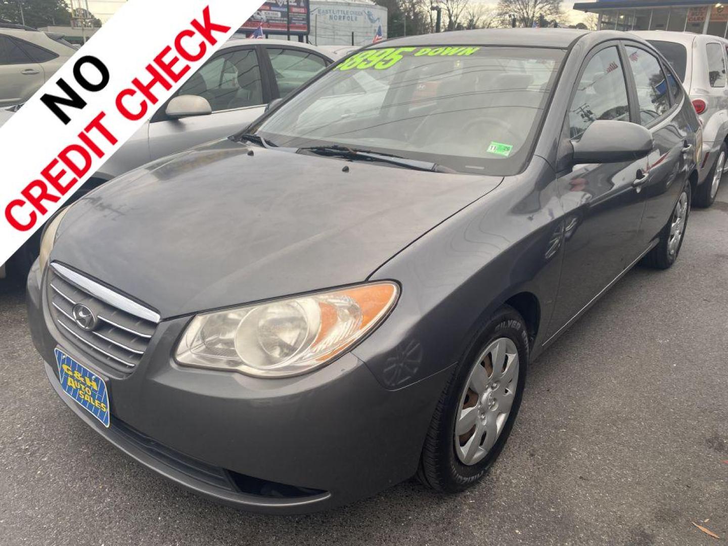 2008 GRAY HYUNDAI ELANTRA GLS (KMHDU46D78U) with an 2.0L engine, Automatic transmission, located at 930 E Little Creek Road, Norfolk, VA, 23518, (757) 588-0420, 36.915051, -76.244408 - Photo#0