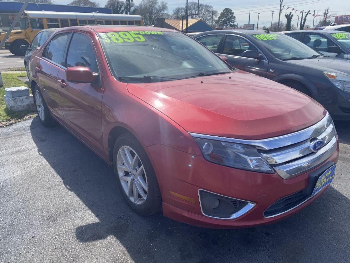 2011 RED FORD FUSION SEL (3FAHP0JGXBR) with an 3.0L engine, Automatic transmission, located at 930 E Little Creek Road, Norfolk, VA, 23518, (757) 588-0420, 36.915051, -76.244408 - Photo#0